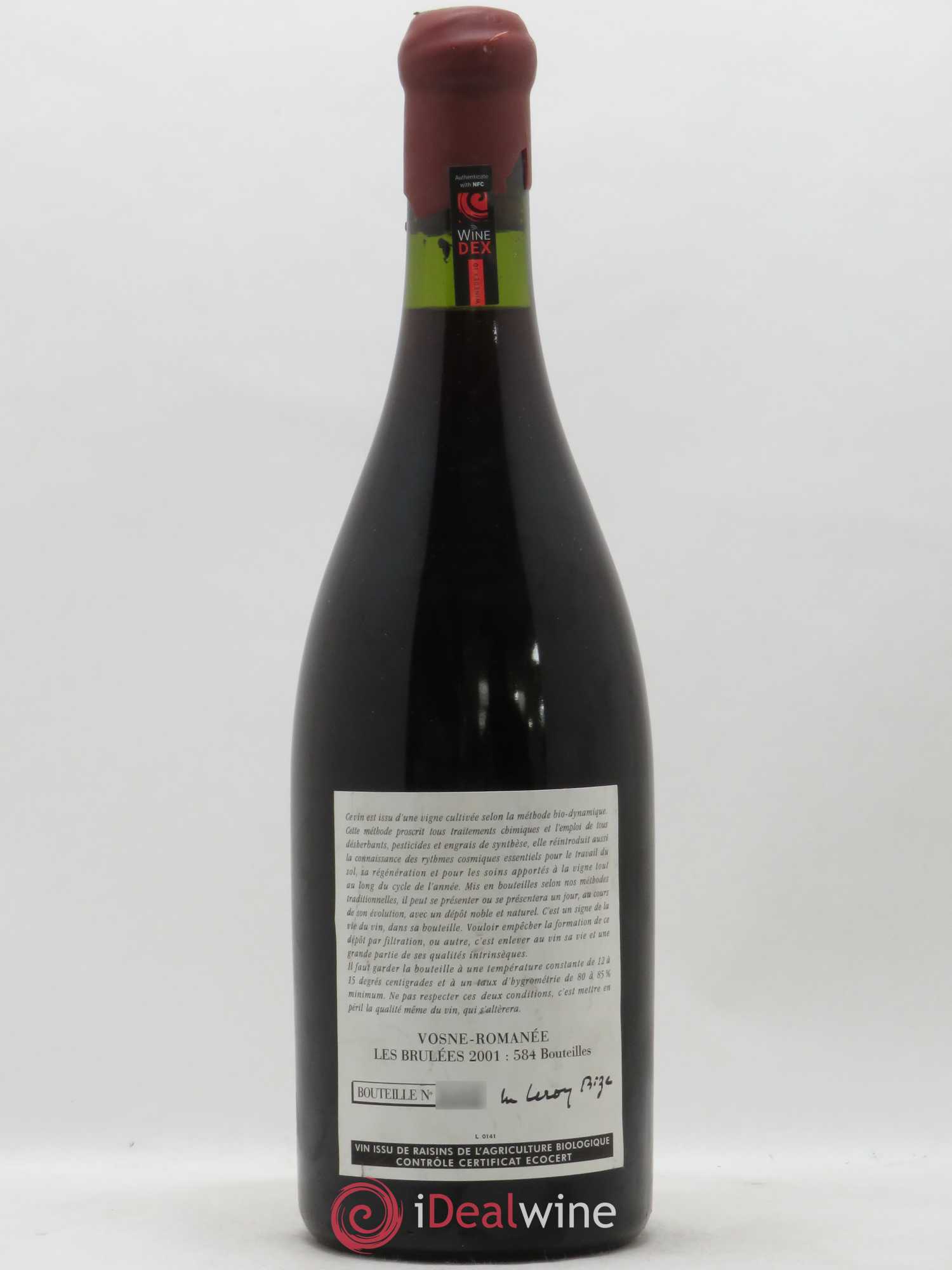 Vosne-Romanée Les Brulées 2001 - Posten von 1 Flasche - 1
