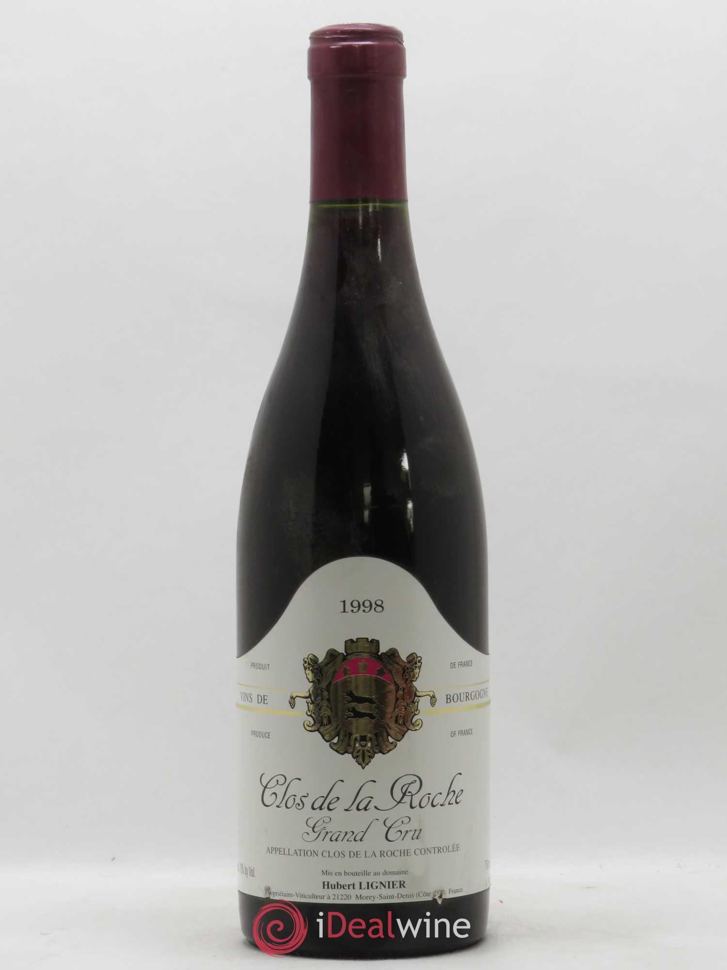Clos de la Roche Grand Cru Hubert Lignier (Domaine) 1998 - Lot de 1 bouteille - 0