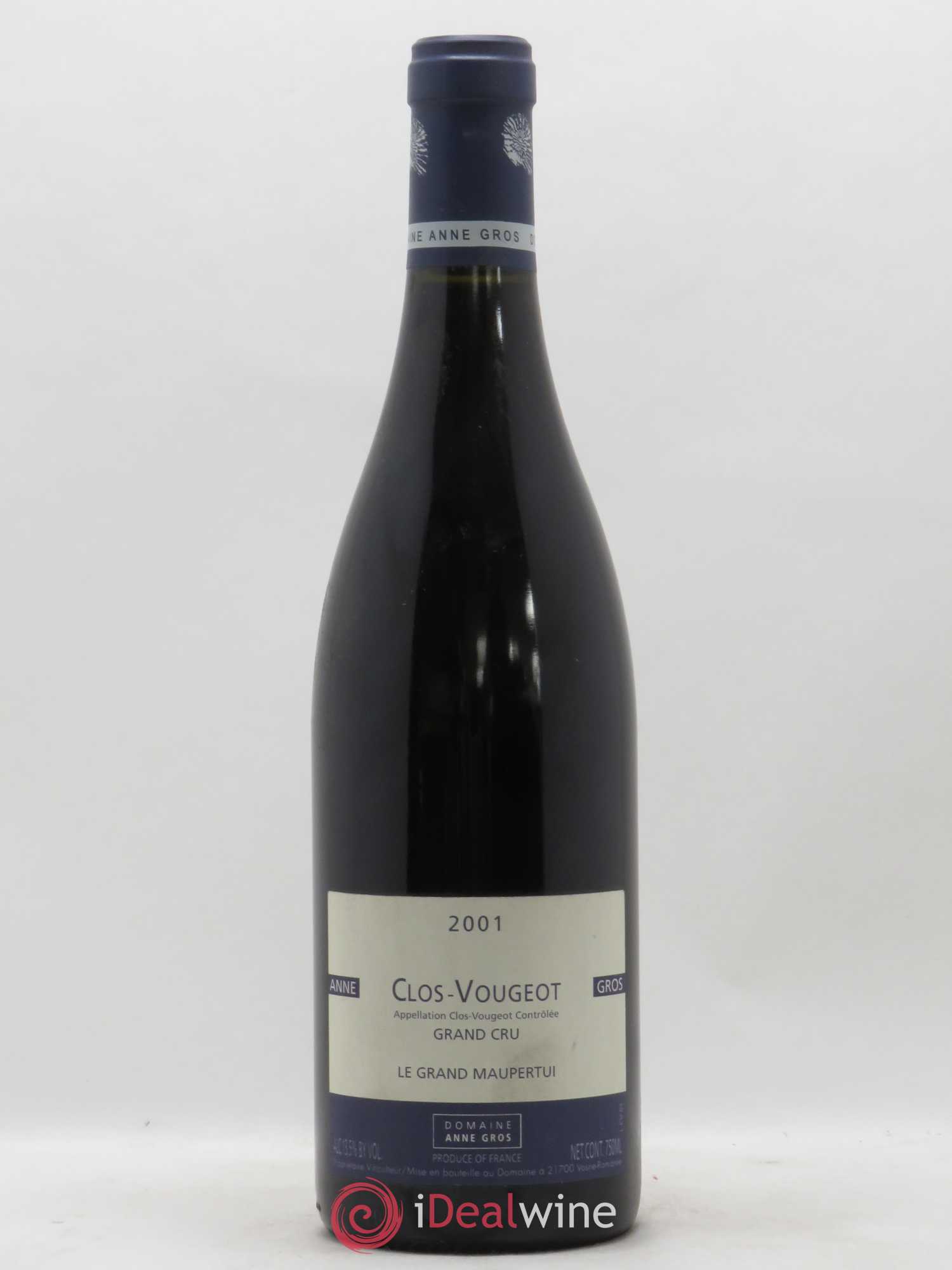 Clos de Vougeot Grand Cru Le Grand Maupertui Anne Gros 2001 - Lot de 1 bouteille - 0