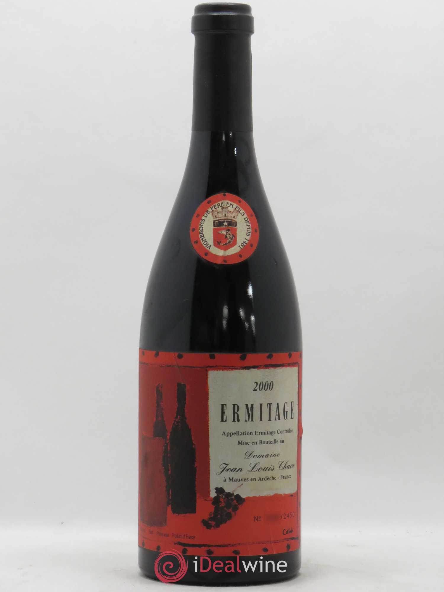 Hermitage Ermitage Cuvée Cathelin Jean-Louis Chave 2000 - Lot de 1 bouteille - 0