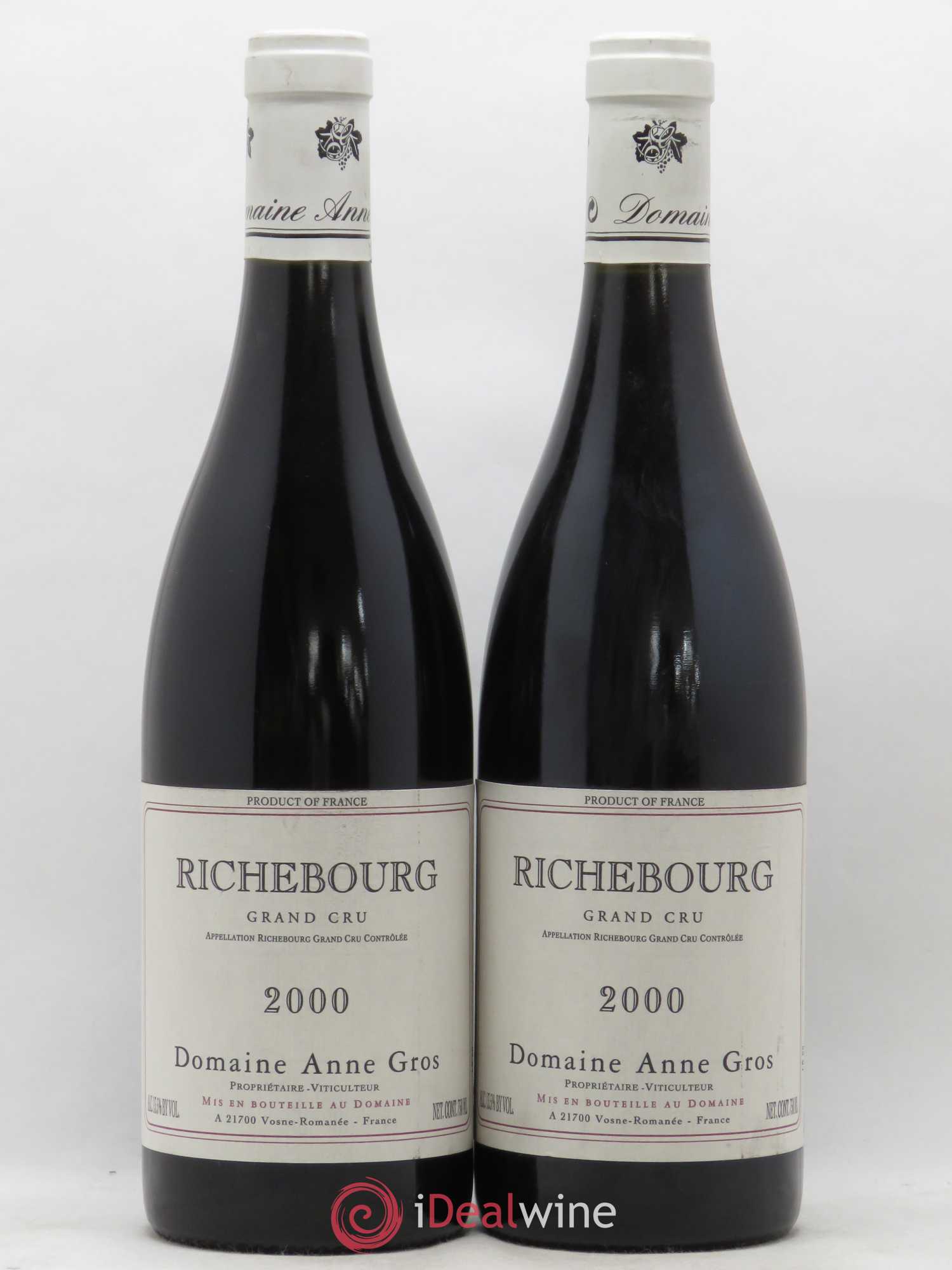 Richebourg Grand Cru Anne Gros 2000 - Posten von 2 Flaschen - 0
