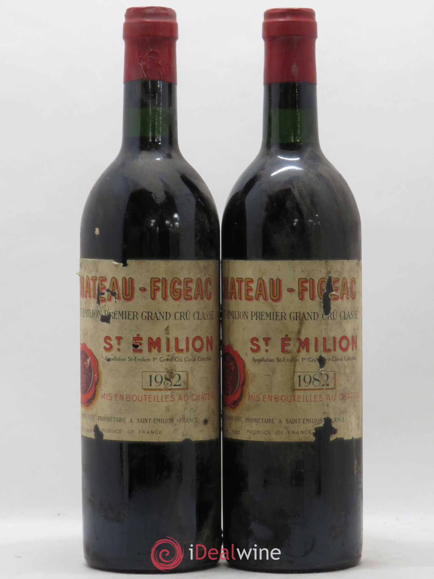 Château Figeac 1er Grand Cru Classé A 1982 - Lot de 2 bouteilles - 0