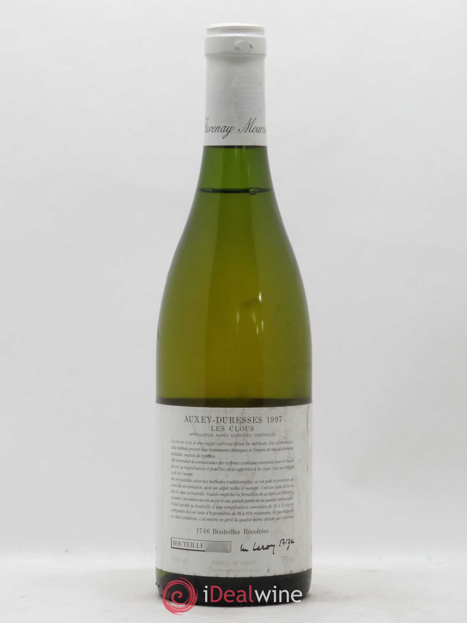 Auxey-Duresses Les Clous d'Auvenay (Domaine) 1997 - Lot de 1 bouteille - 1