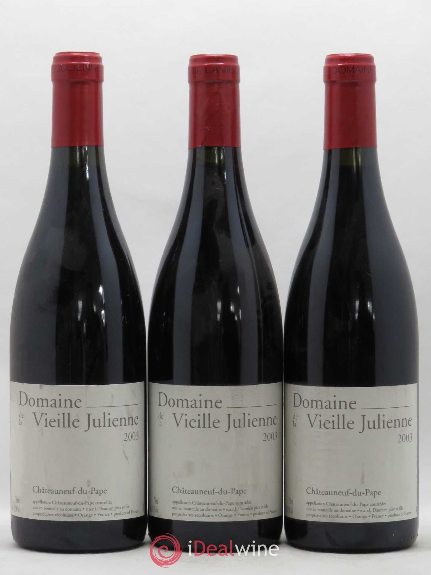 Châteauneuf-du-Pape Vieille Julienne (Domaine de la) Jean-Paul Daumen 2003 - Lot de 3 bouteilles - 0