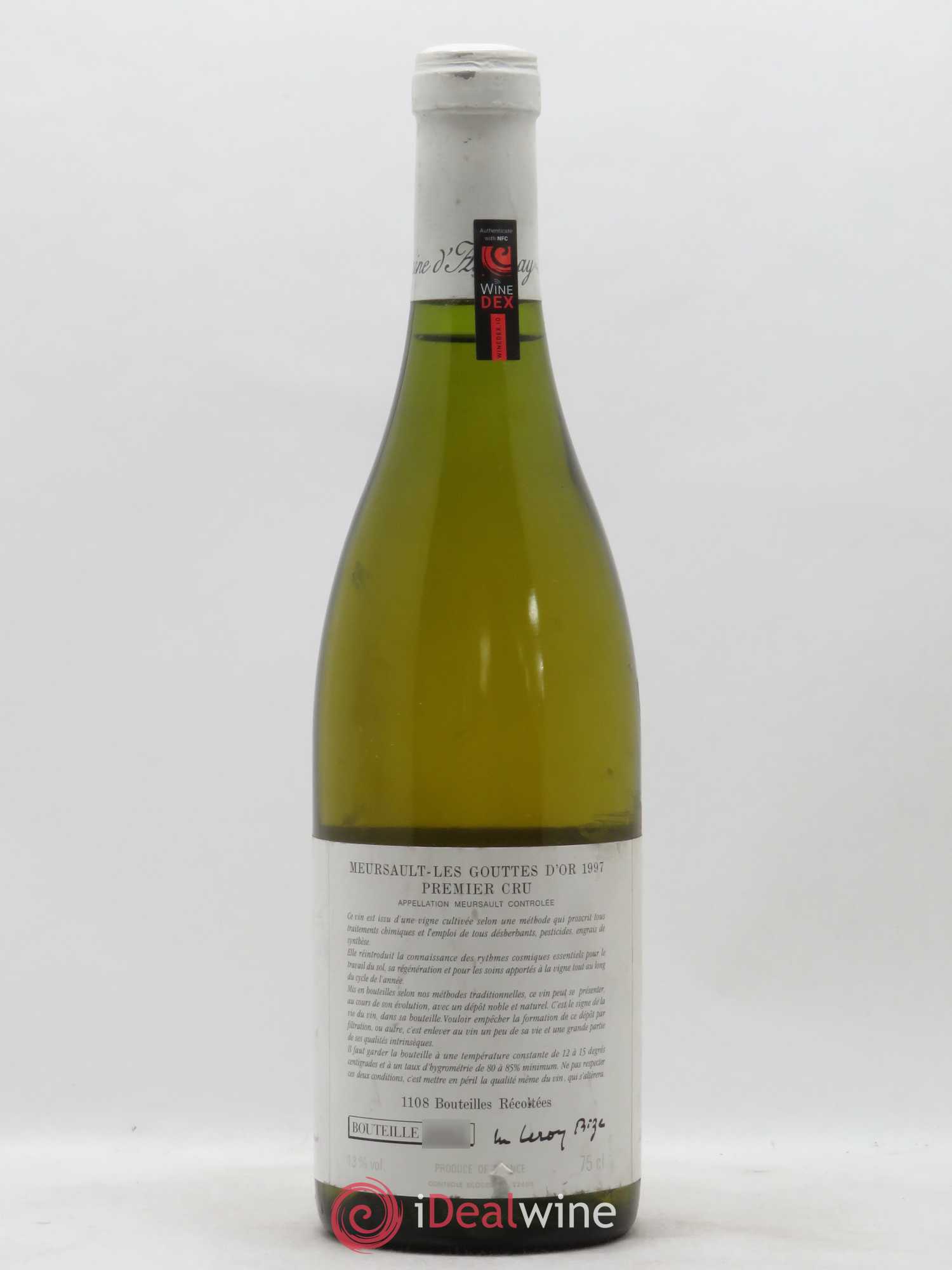 Meursault 1er Cru Les Gouttes d'Or d'Auvenay (Domaine) 1997 - Lot de 1 bouteille - 1