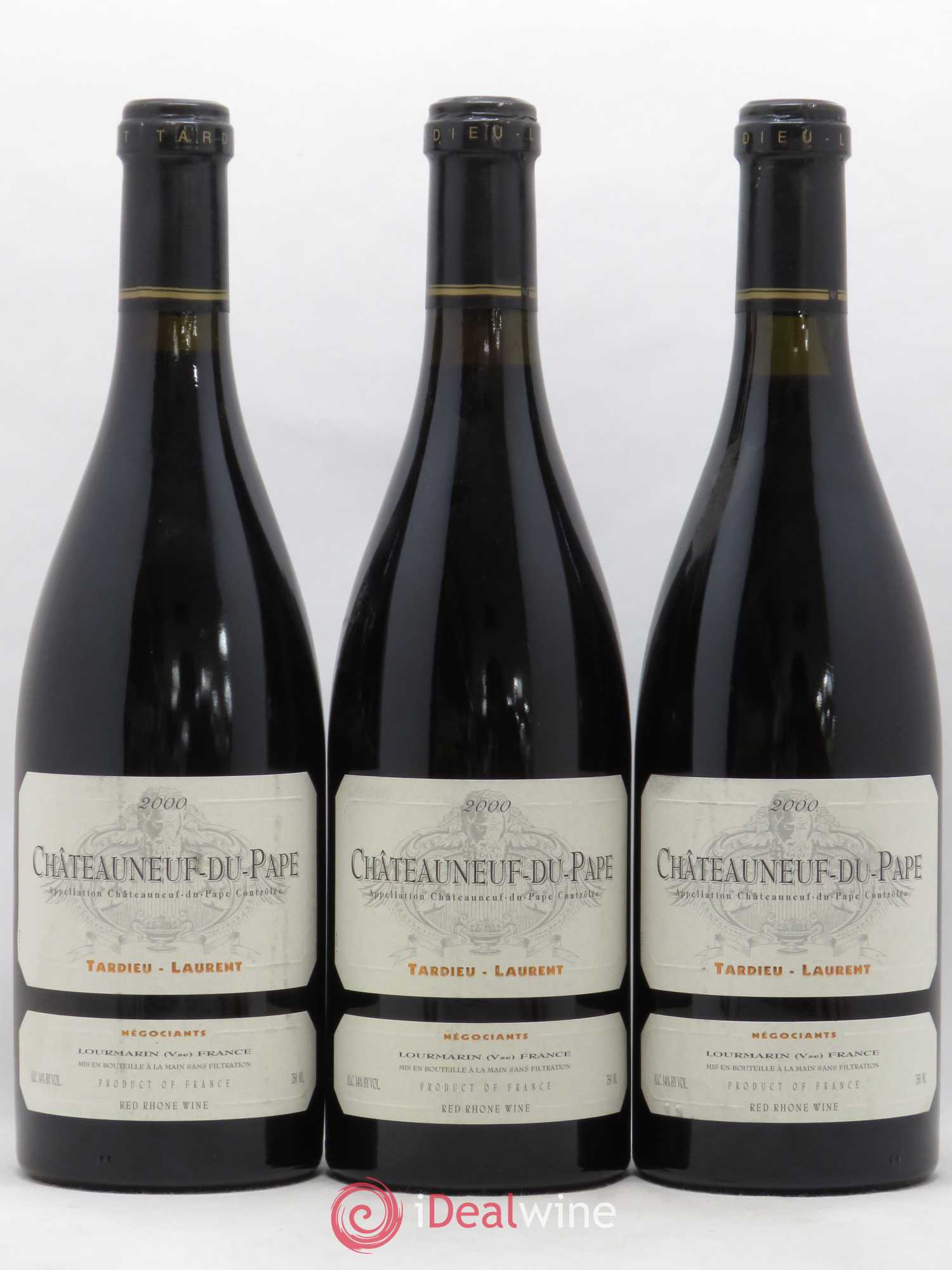 Châteauneuf-du-Pape Domaine Tardieu-Laurent Famille Tardieu 2000 - Lot de 3 bouteilles - 0