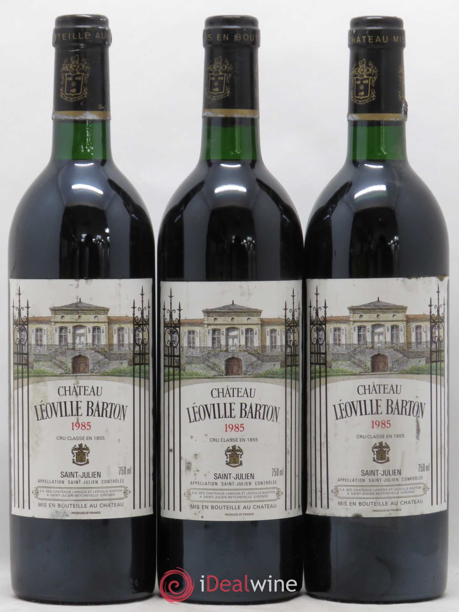 Château Léoville Barton 2ème Grand Cru Classé 1985 - Lot de 3 bouteilles - 0