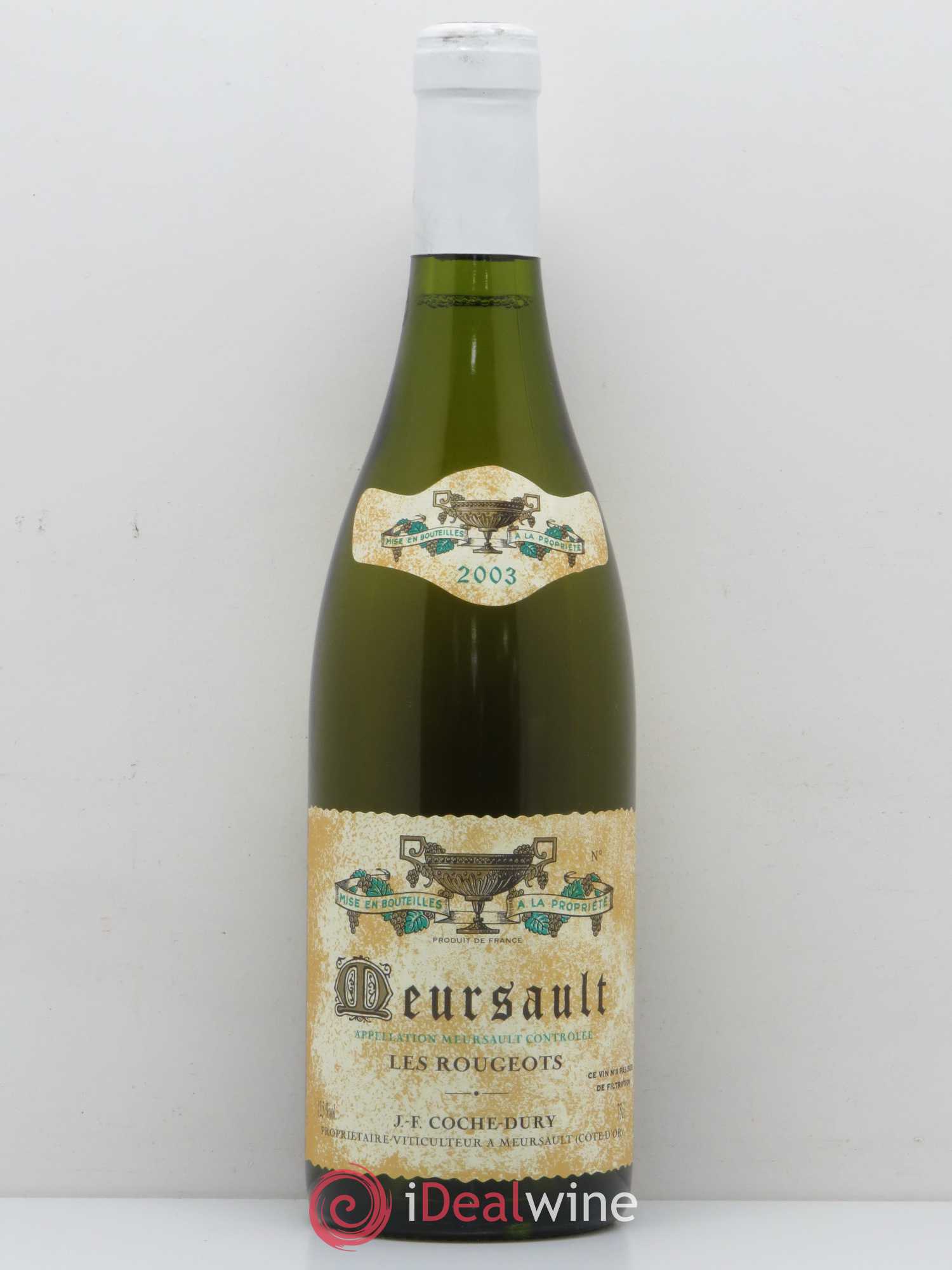 Meursault Les Rougeots Coche Dury (Domaine) 2003 - Lot de 1 bouteille - 0