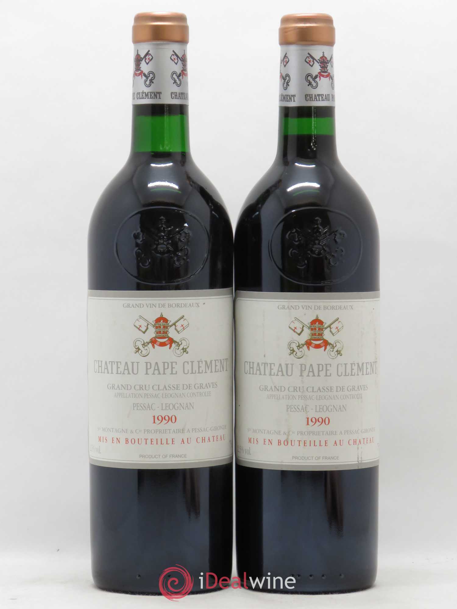 Château Pape Clément Cru Classé de Graves 1990 - Lot de 2 bouteilles - 0