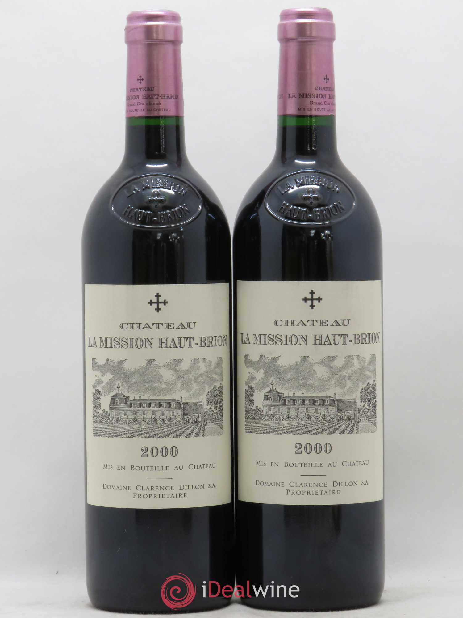 Château la Mission Haut-Brion Cru Classé de Graves 2000 - Lot de 2 bouteilles - 0
