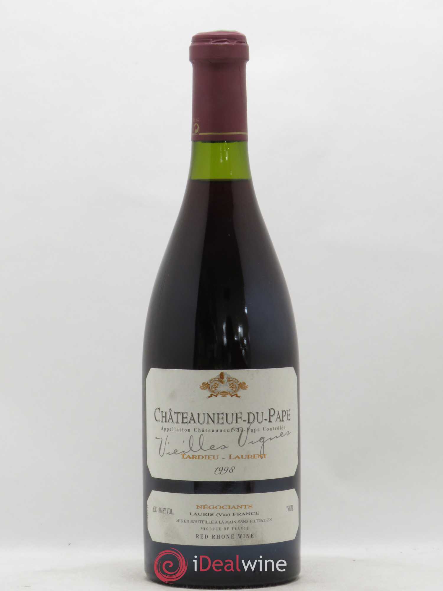 Châteauneuf-du-Pape Tardieu-Laurent Vieilles vignes Famille Tardieu 1998 - Lot de 1 bouteille - 0