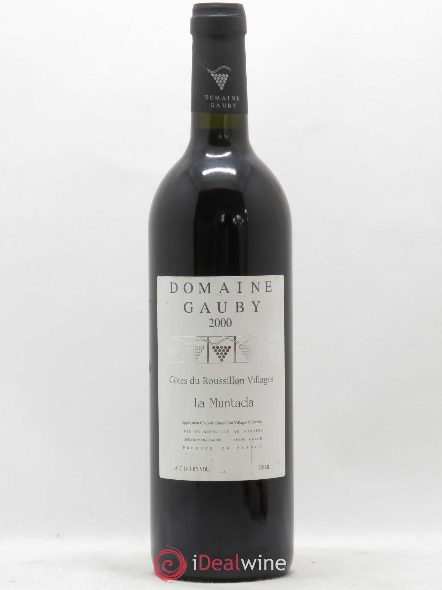 Côtes Catalanes (anciennement Côtes du Roussillon Villages) La Muntada Gauby (Domaine) 2000 - Lot de 1 bouteille - 0