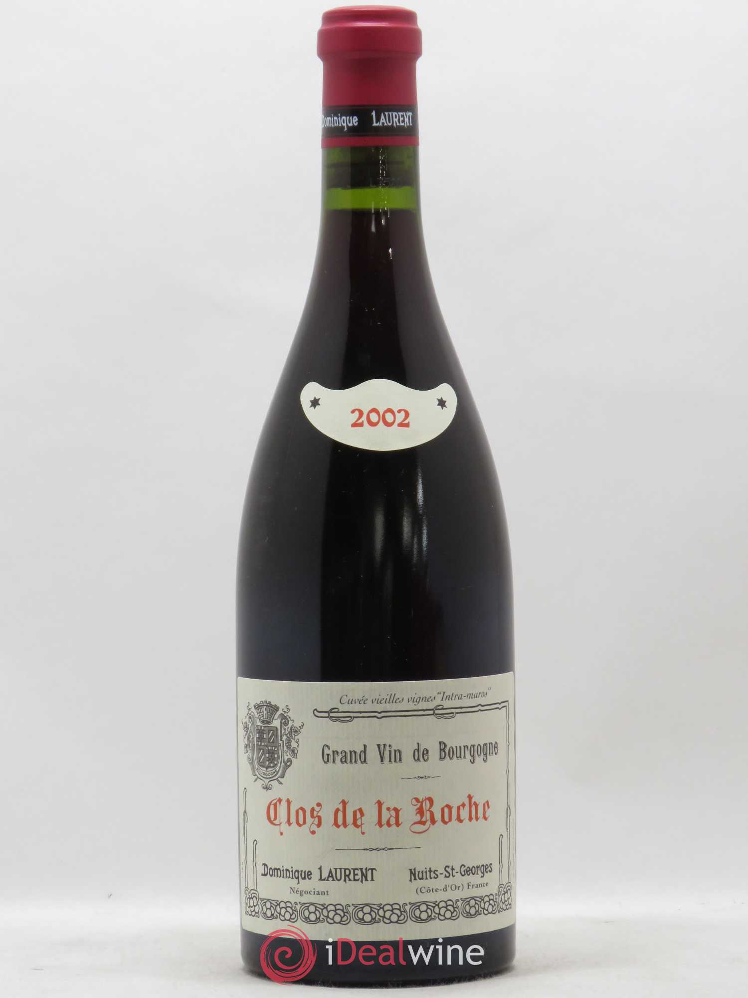 Clos de la Roche Grand Cru Vieilles vignes Intra-muros Dominique Laurent 2002 - Lot de 1 bouteille - 0