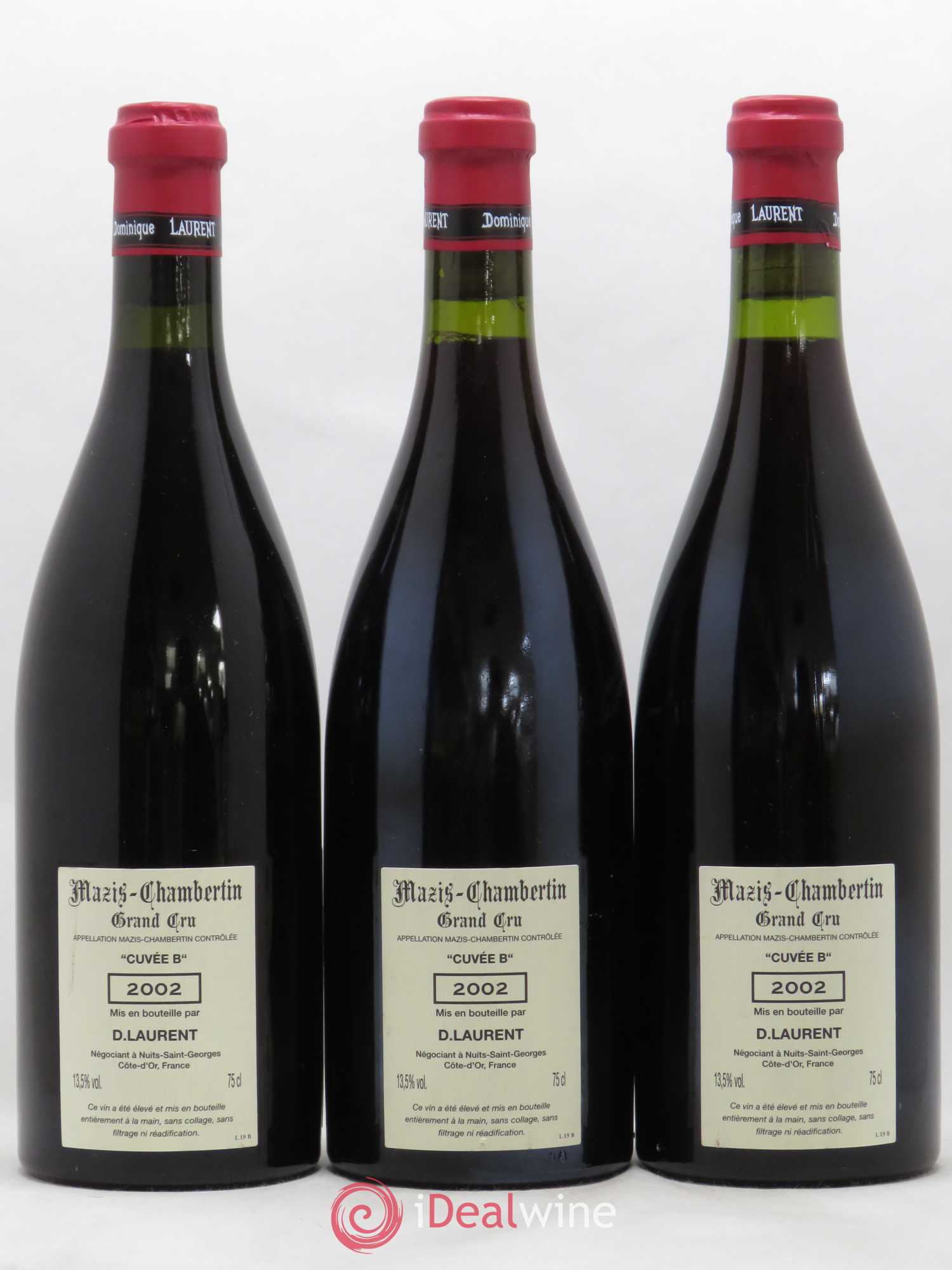 Mazis-Chambertin Grand Cru Dominique Laurent Grande Cuvée Vieilles Vignes cuvée B 2002 - Lotto di 3 bottiglie - 1