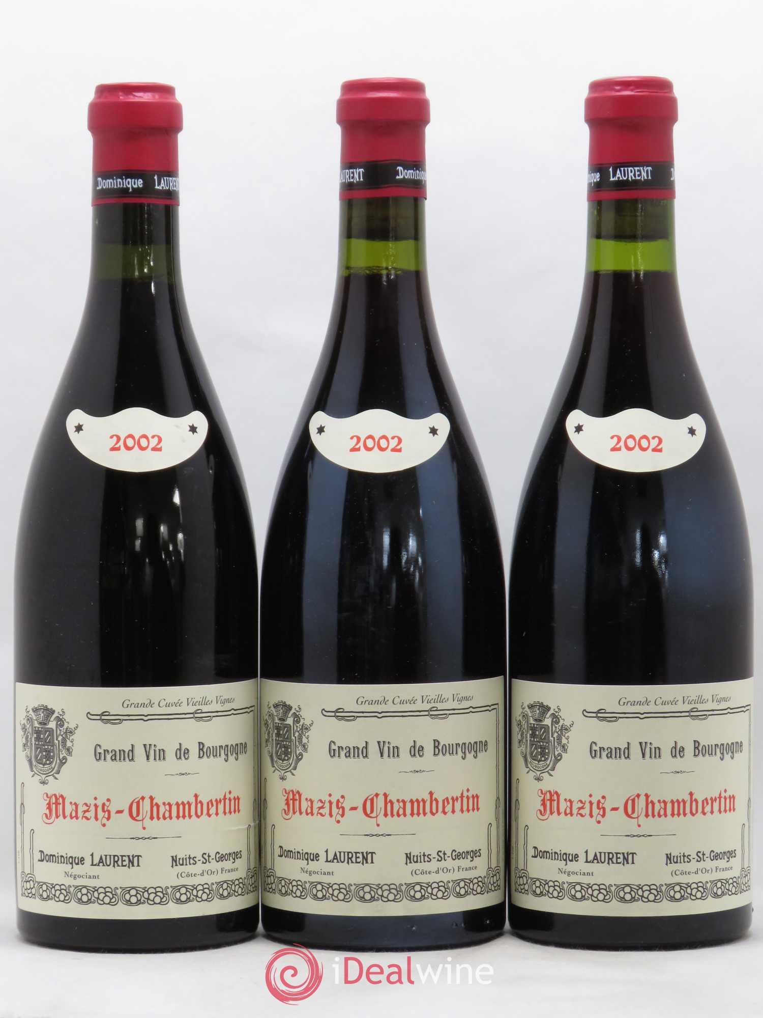 Mazis-Chambertin Grand Cru Dominique Laurent Grande Cuvée Vieilles Vignes cuvée B 2002 - Lotto di 3 bottiglie - 0