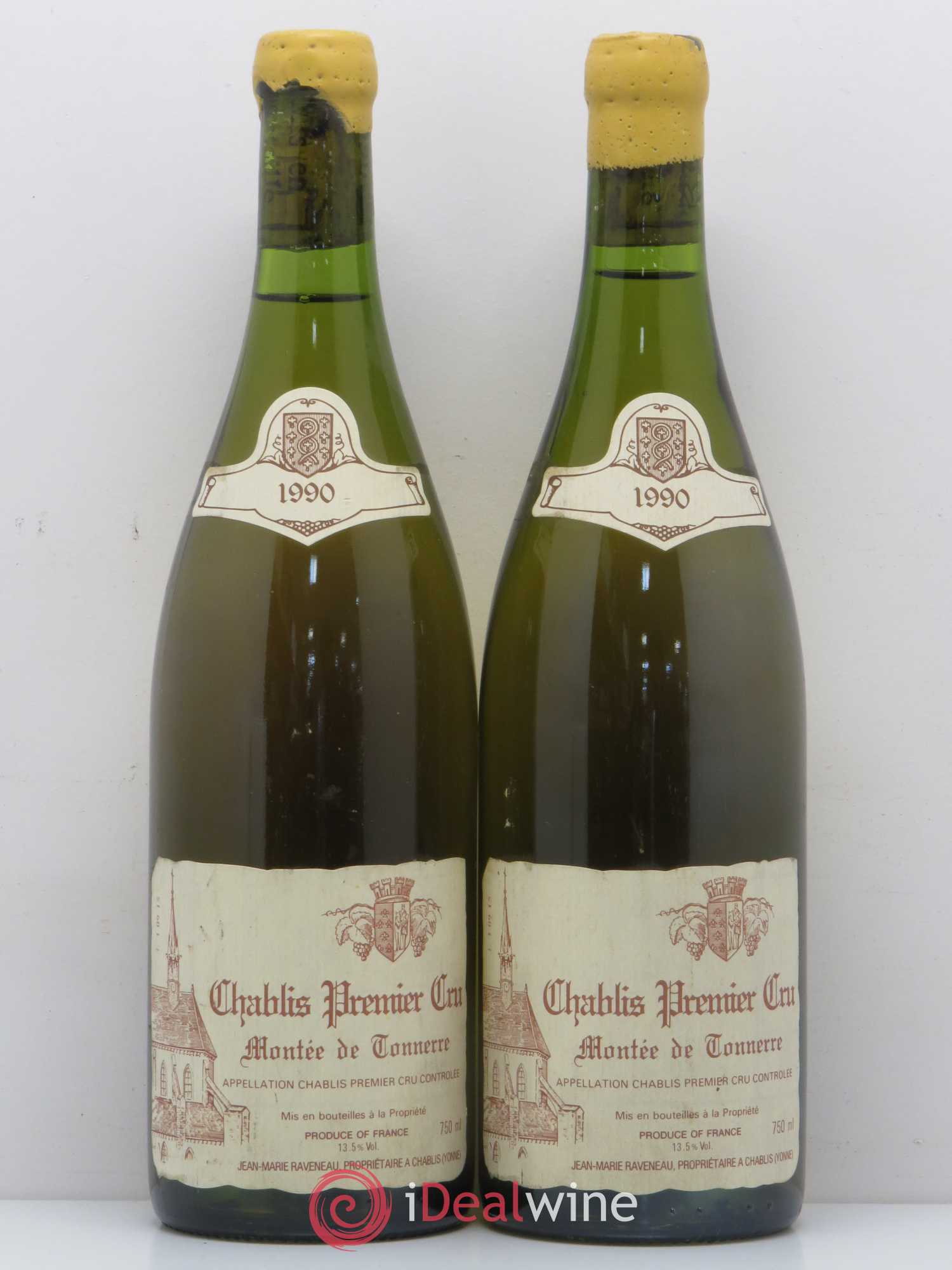 Chablis 1er Cru Montée de Tonnerre Raveneau (Domaine) 1990 - Lot de 2 bouteilles - 0