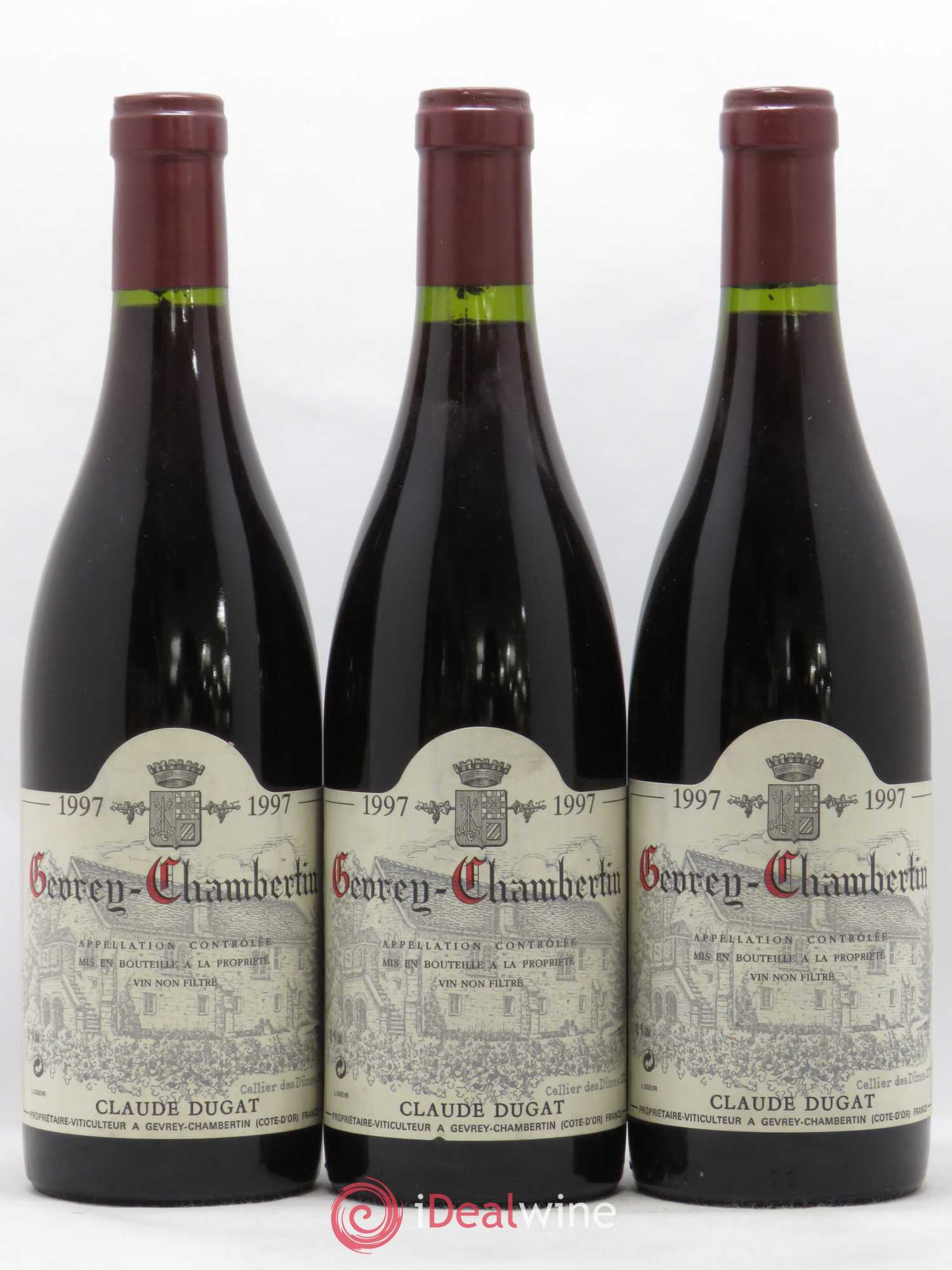 Gevrey-Chambertin Claude Dugat 1997 - Lot de 3 bouteilles - 0