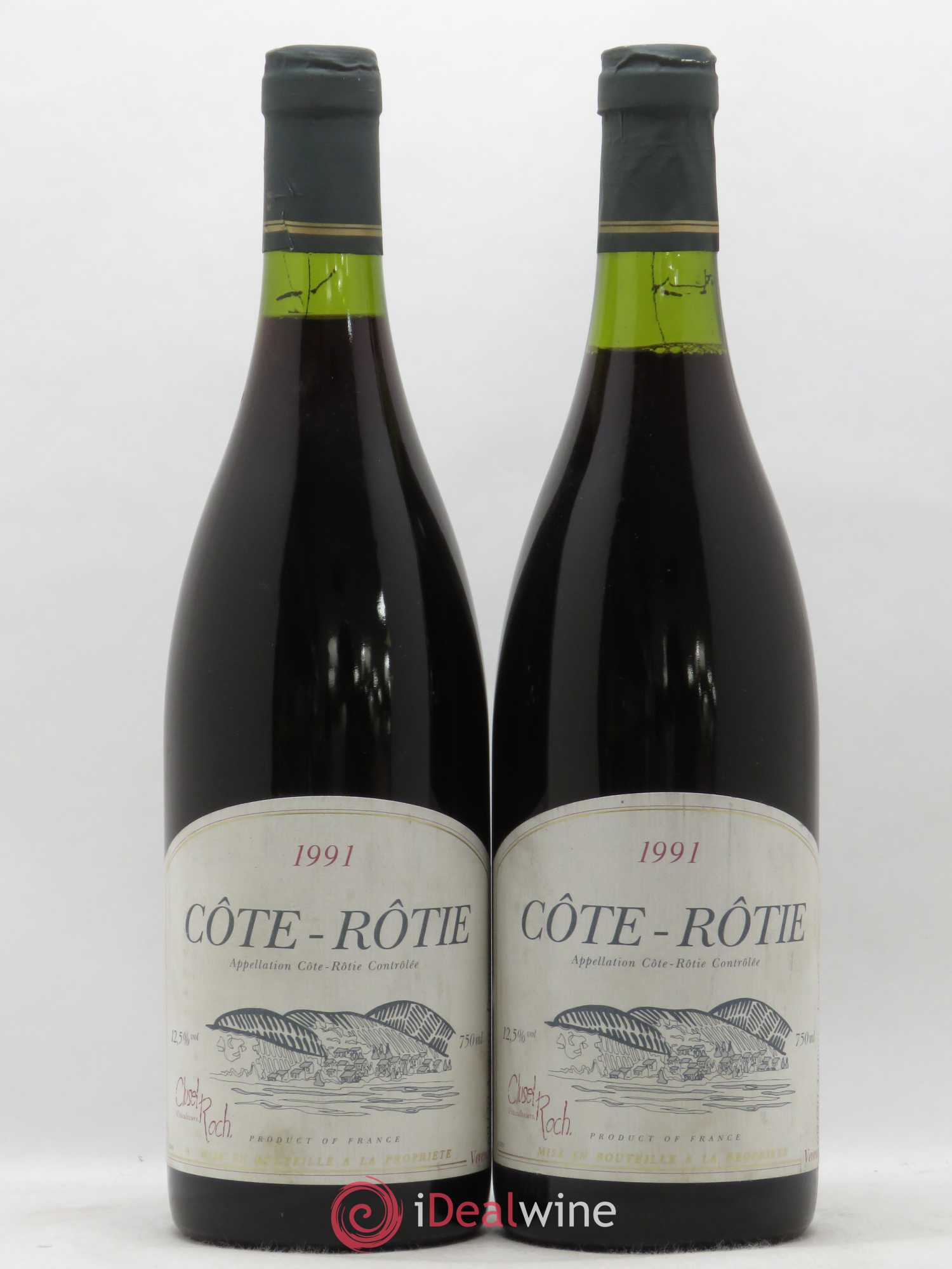 Côte-Rôtie Clusel-Roch 1991 - Lot de 2 bouteilles - 0