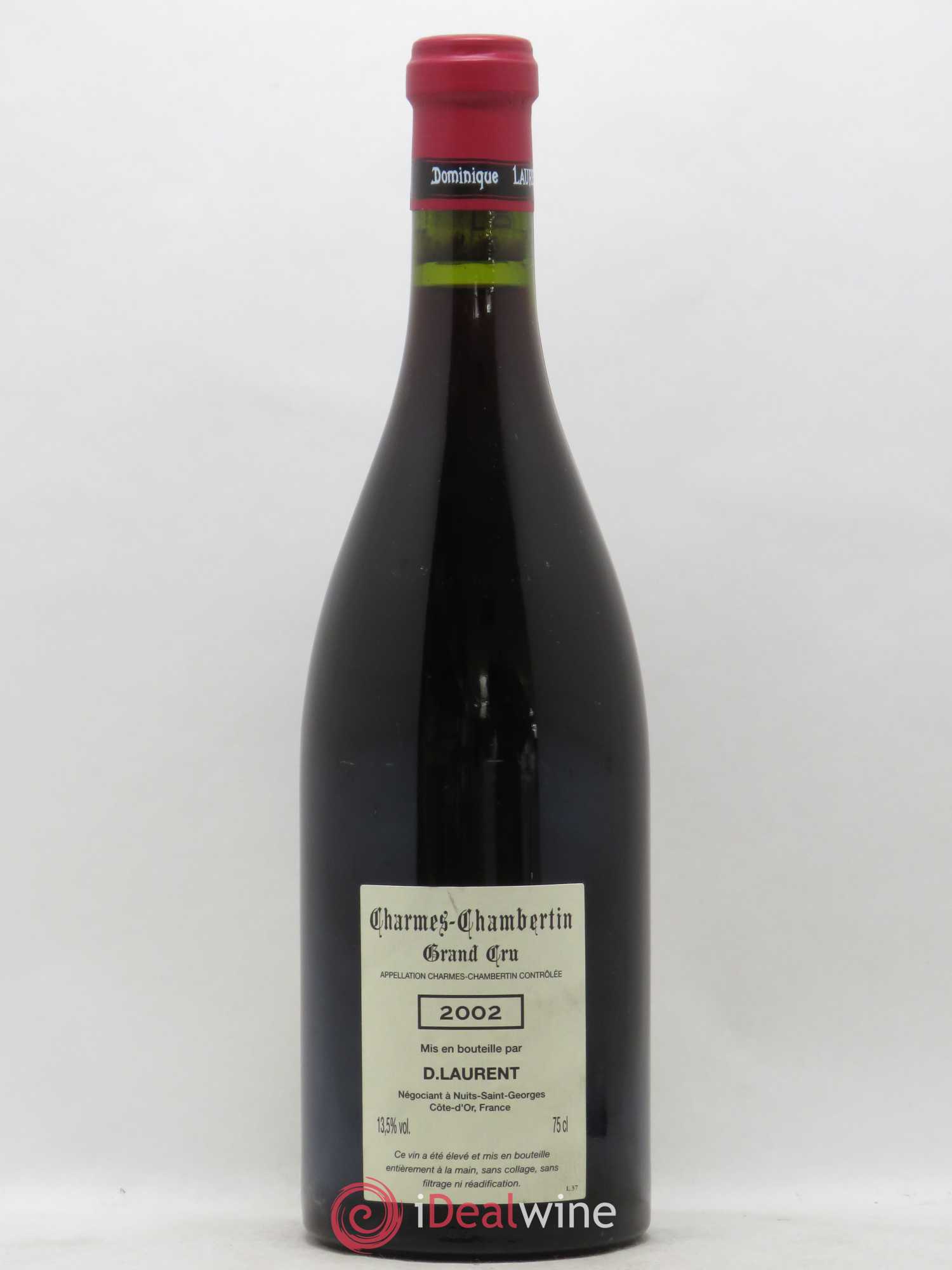 Charmes-Chambertin Grand Cru Vieilles Vignes Dominique Laurent 2002 - Lot de 1 bouteille - 1