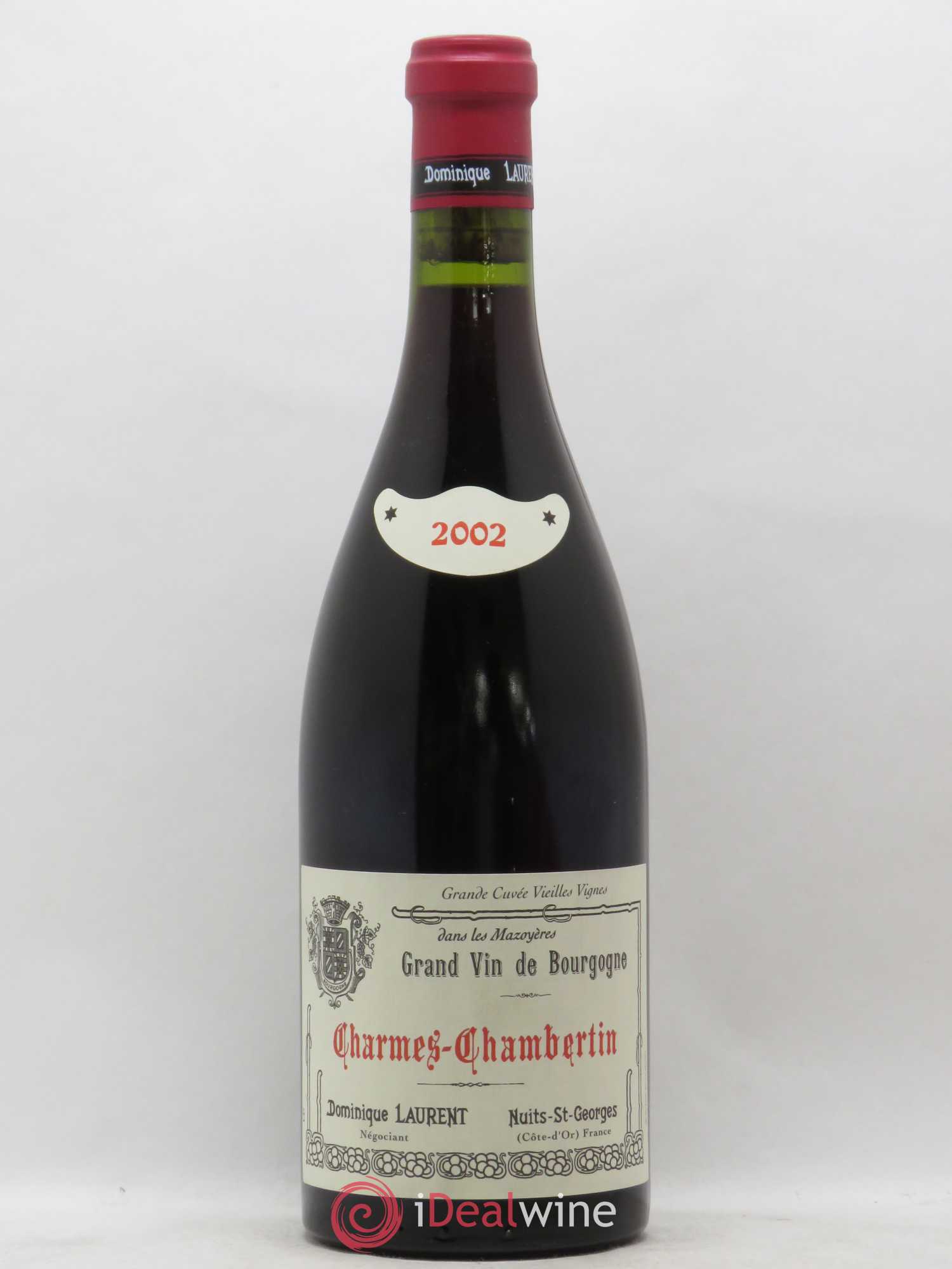 Charmes-Chambertin Grand Cru Vieilles Vignes Dominique Laurent 2002 - Lot de 1 bouteille - 0