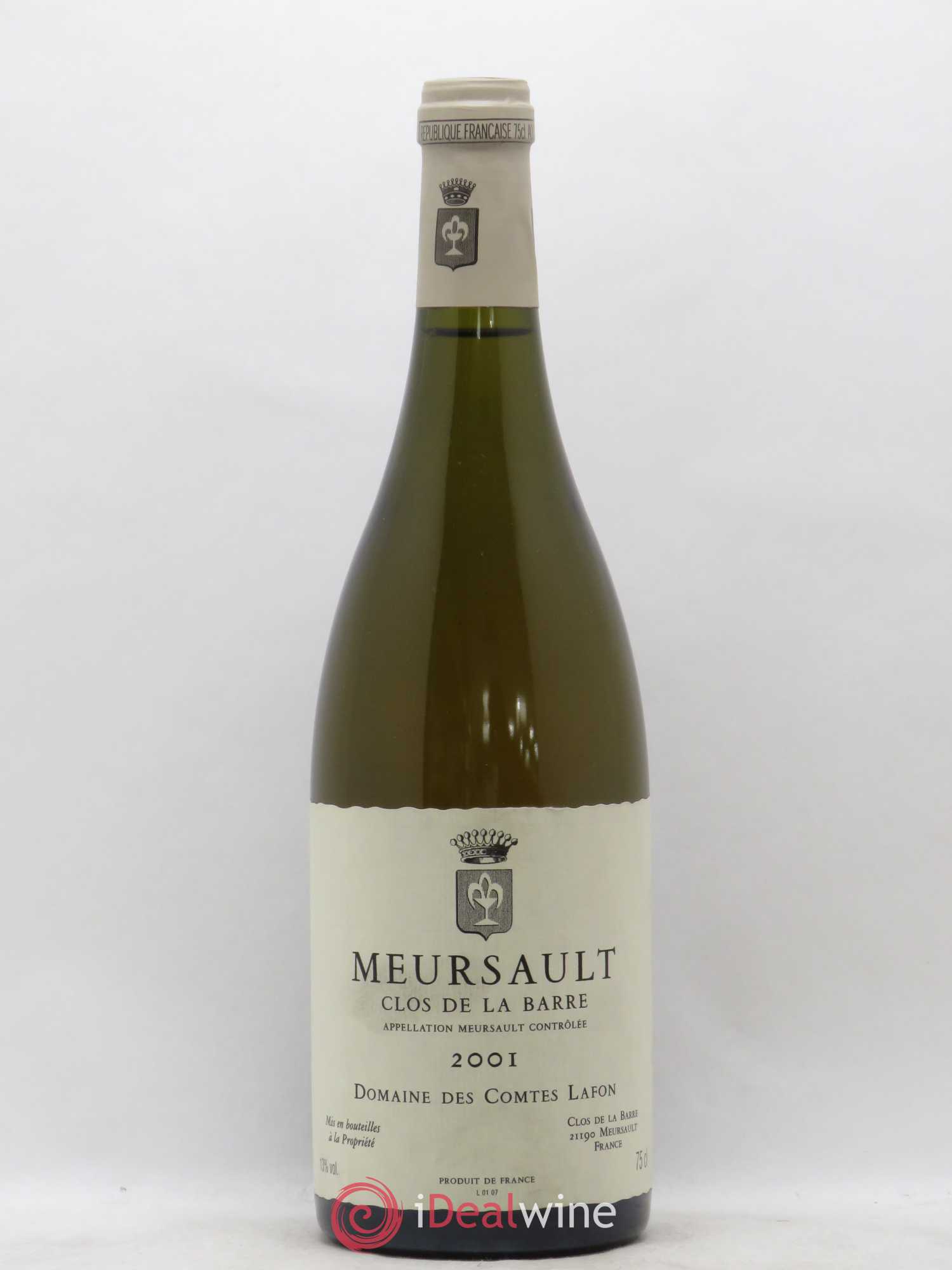 Meursault Clos de la Barre Comtes Lafon (Domaine des) 2001 - Lot de 1 bouteille - 0