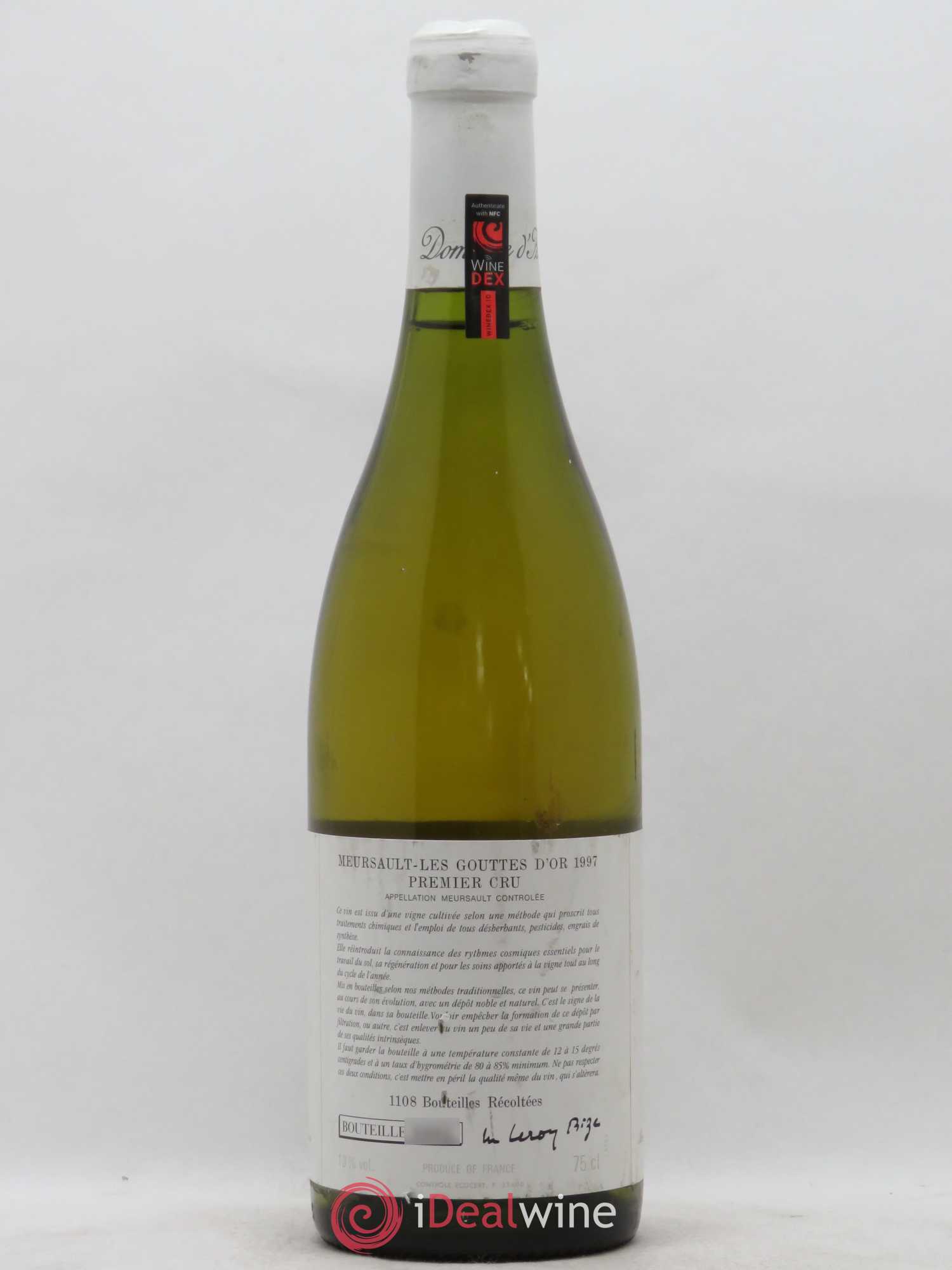 Meursault 1er Cru Les Gouttes d'Or d'Auvenay (Domaine) 1997 - Lot de 1 bouteille - 1