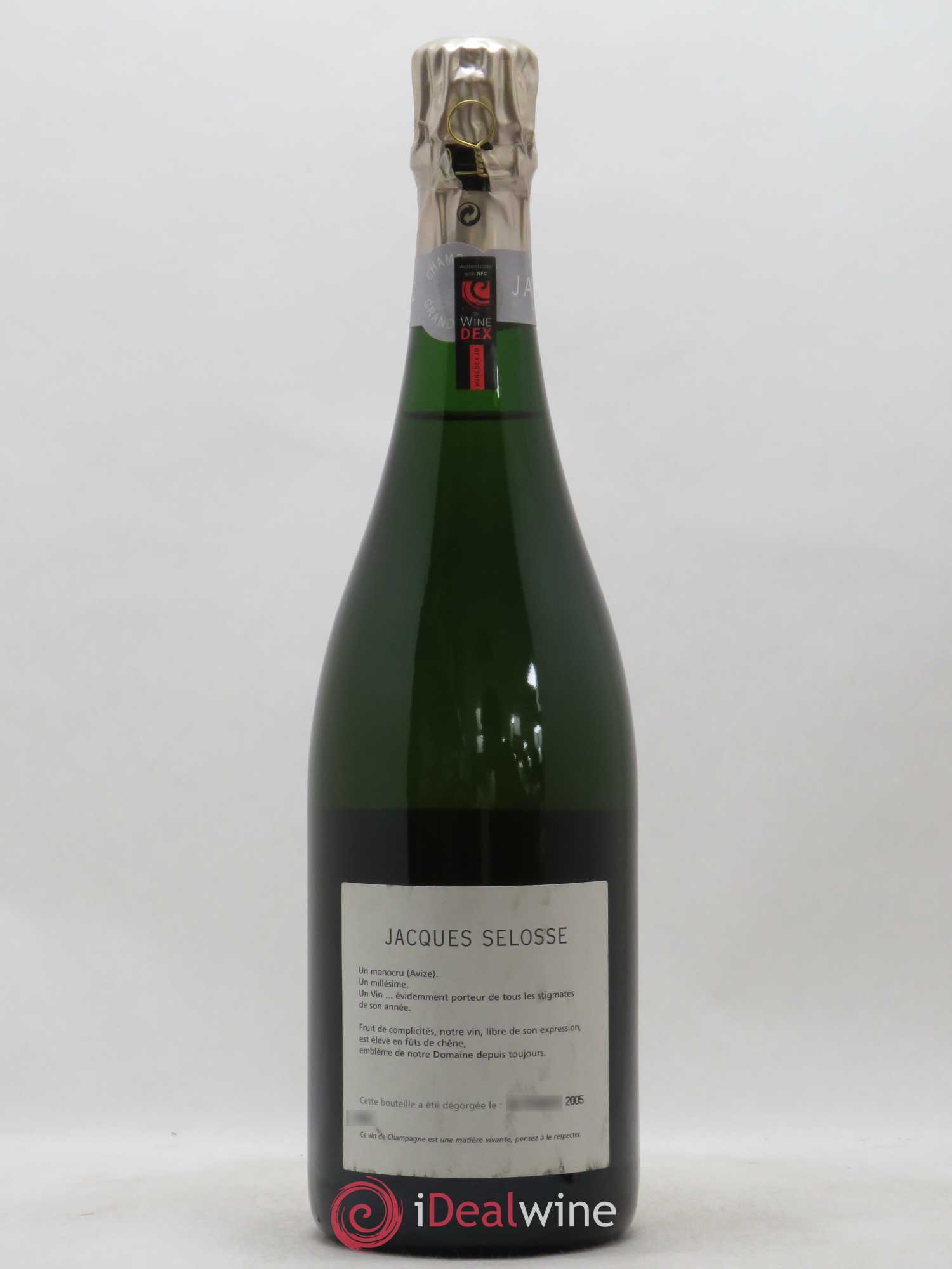 Blanc de Blancs Grand Cru Extra-Brut Jacques Selosse 1996 - Lot de 1 bouteille - 1