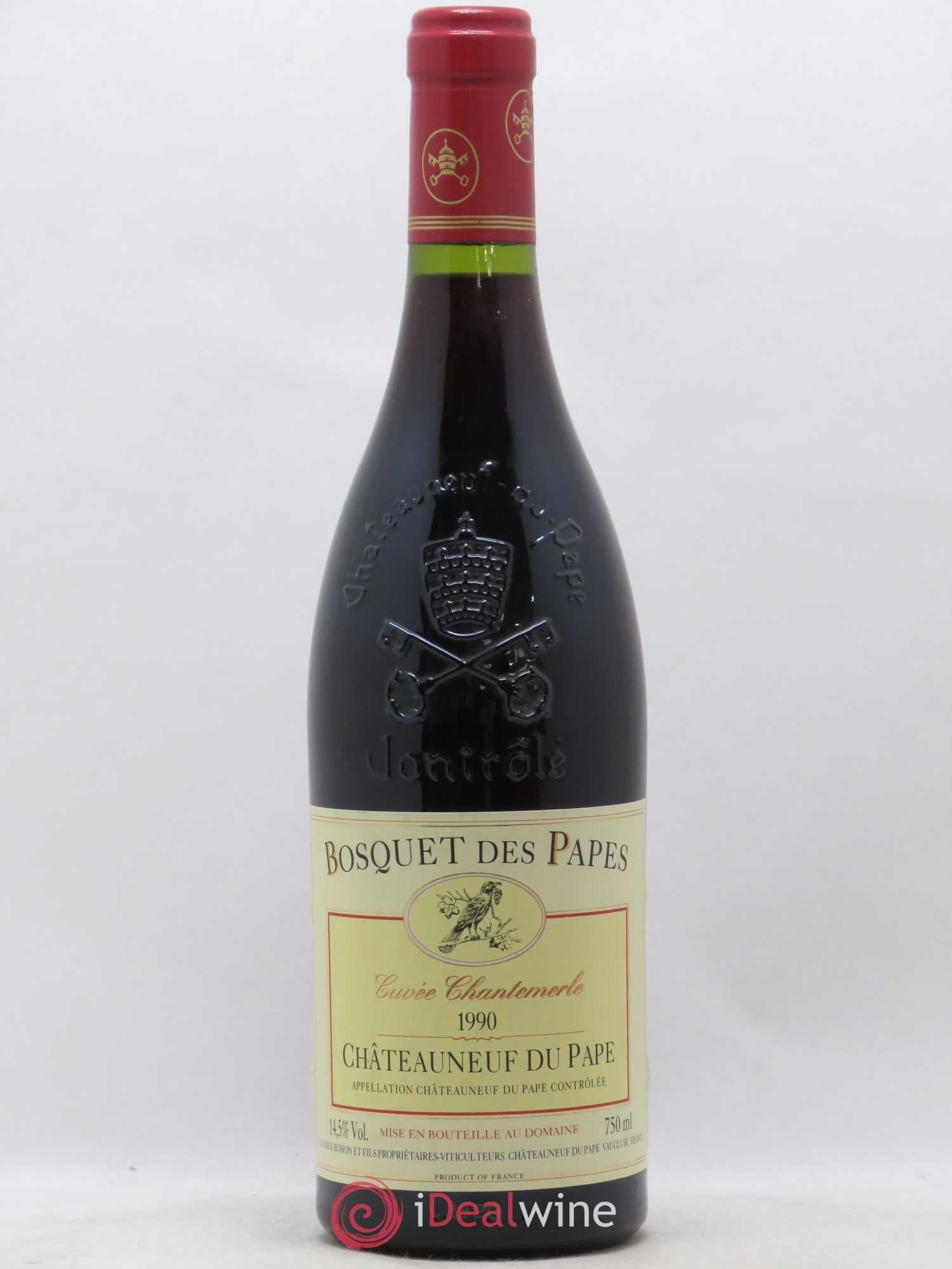 Châteauneuf-du-Pape cuvée Chantemerle Bosquet des Papes 1990 - Posten von 1 Flasche - 0