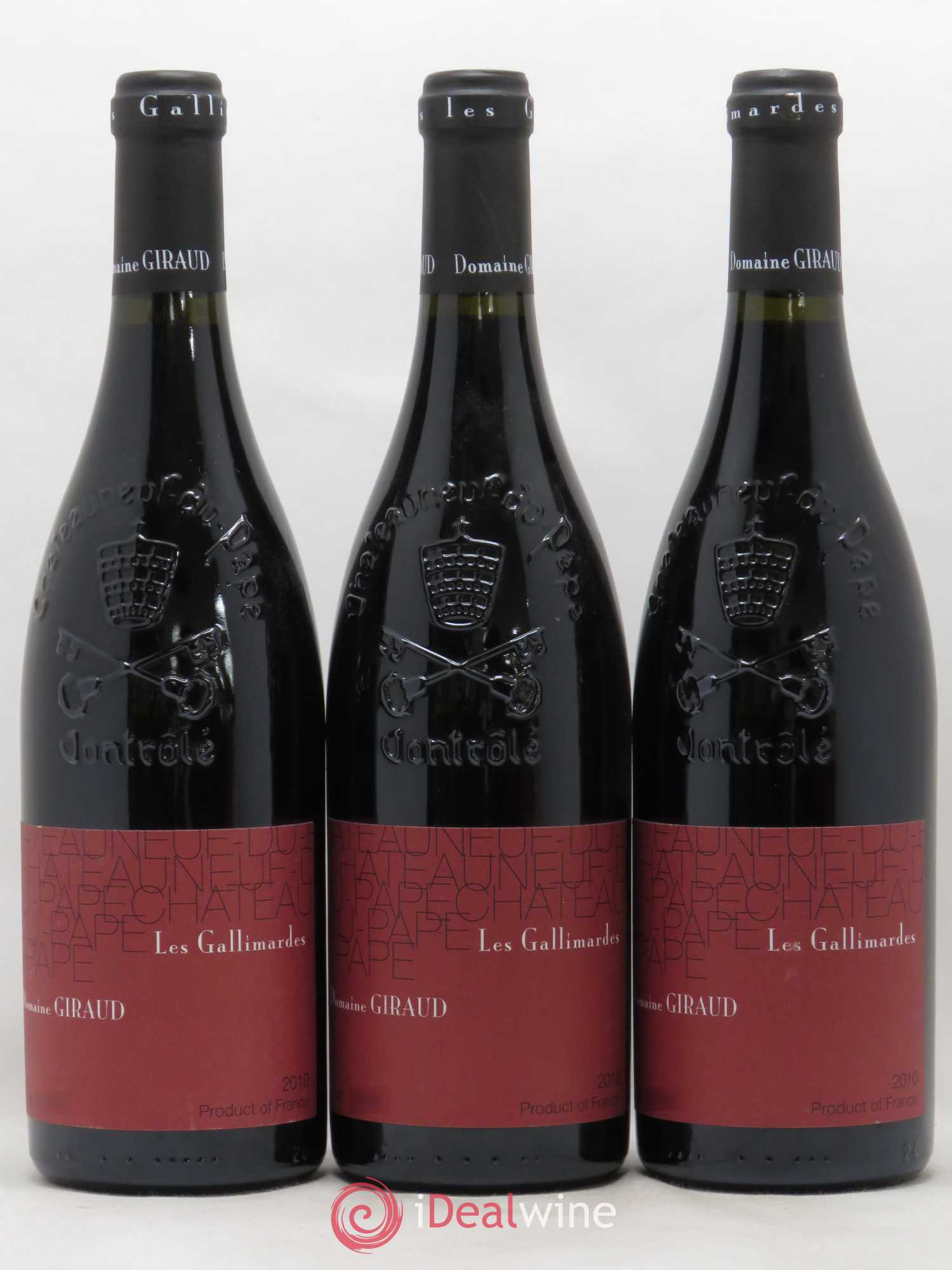 Châteauneuf-du-Pape Les Gallimardes Giraud (Domaine) 2010 - Lot de 3 bouteilles - 0