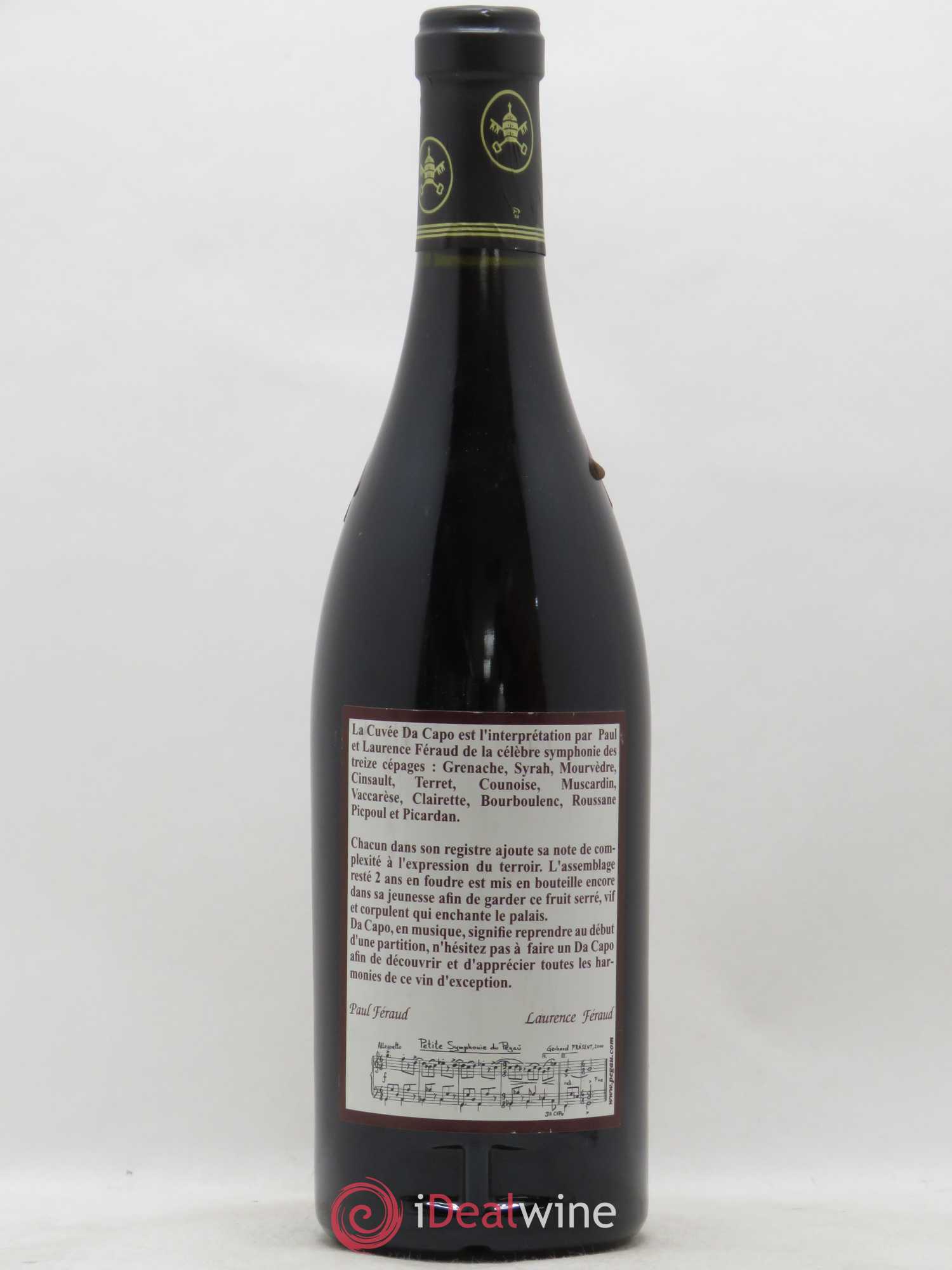 Châteauneuf-du-Pape Domaine du Pégau Cuvée Da Capo Paul et Laurence Féraud 1998 - Lot de 1 bouteille - 1