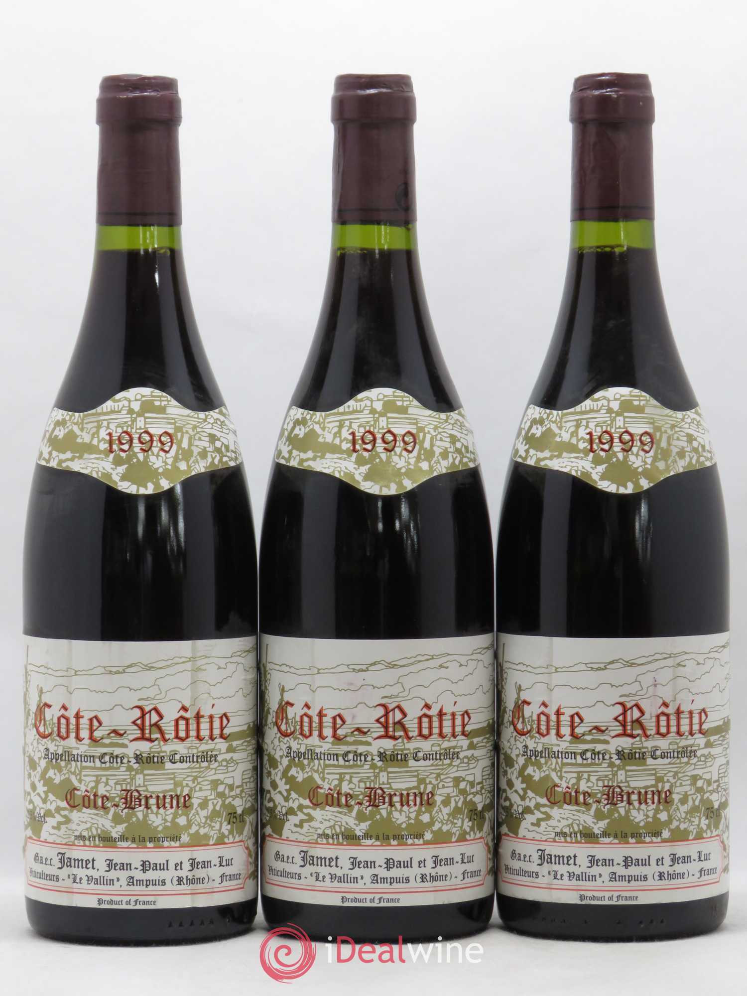 Côte-Rôtie Côte Brune Jamet (Domaine) 1999 - Lot de 3 bouteilles - 0
