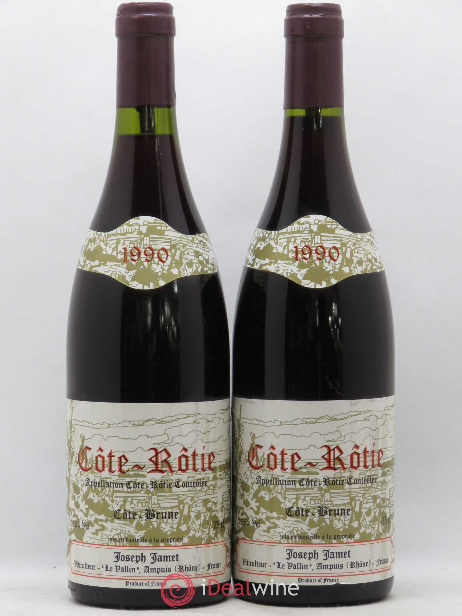 Côte-Rôtie Côte Brune Jamet (Domaine) 1990 - Lot de 2 bouteilles - 0