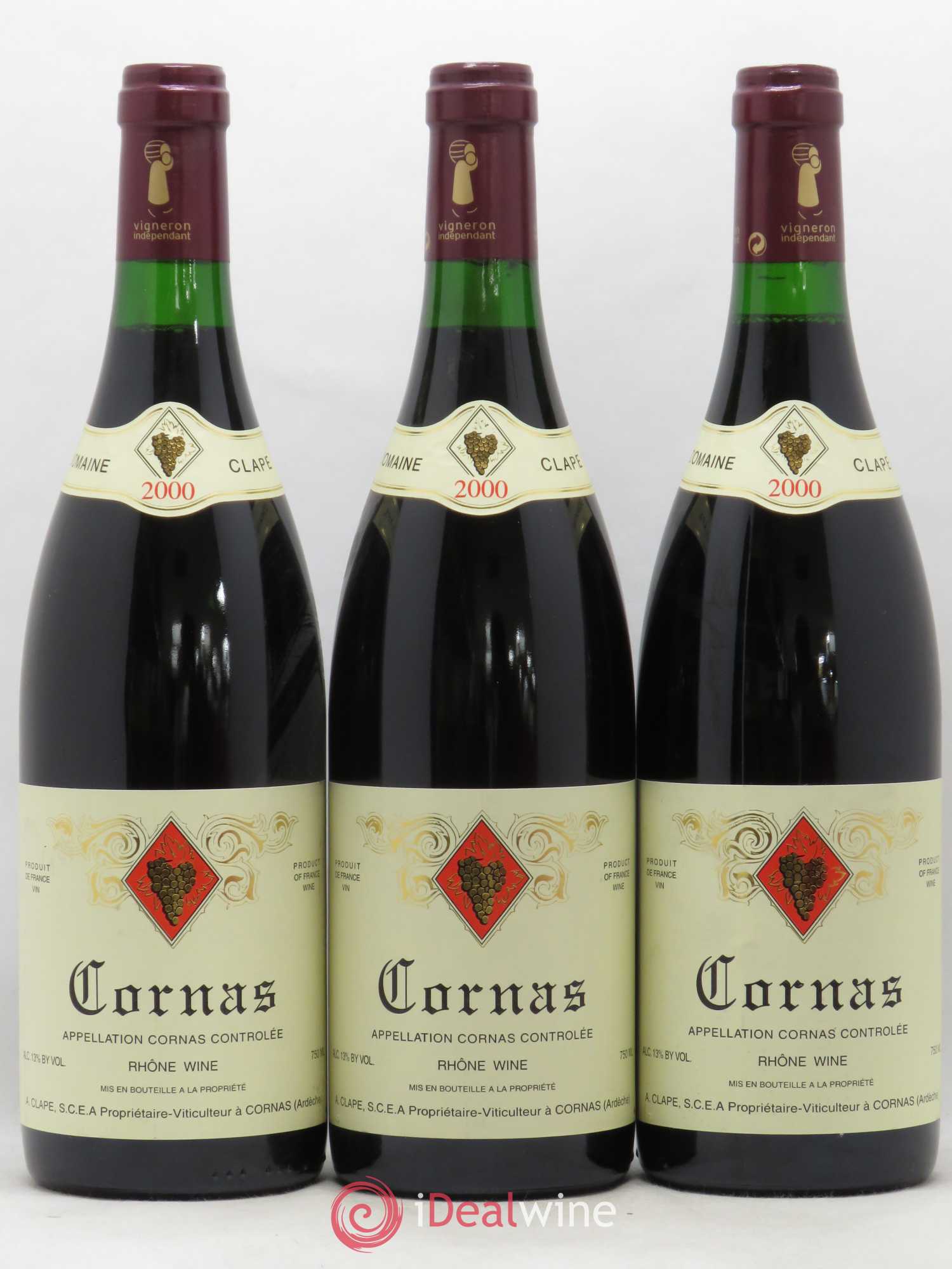 Cornas Auguste Clape 2000 - Lot de 3 bouteilles - 0