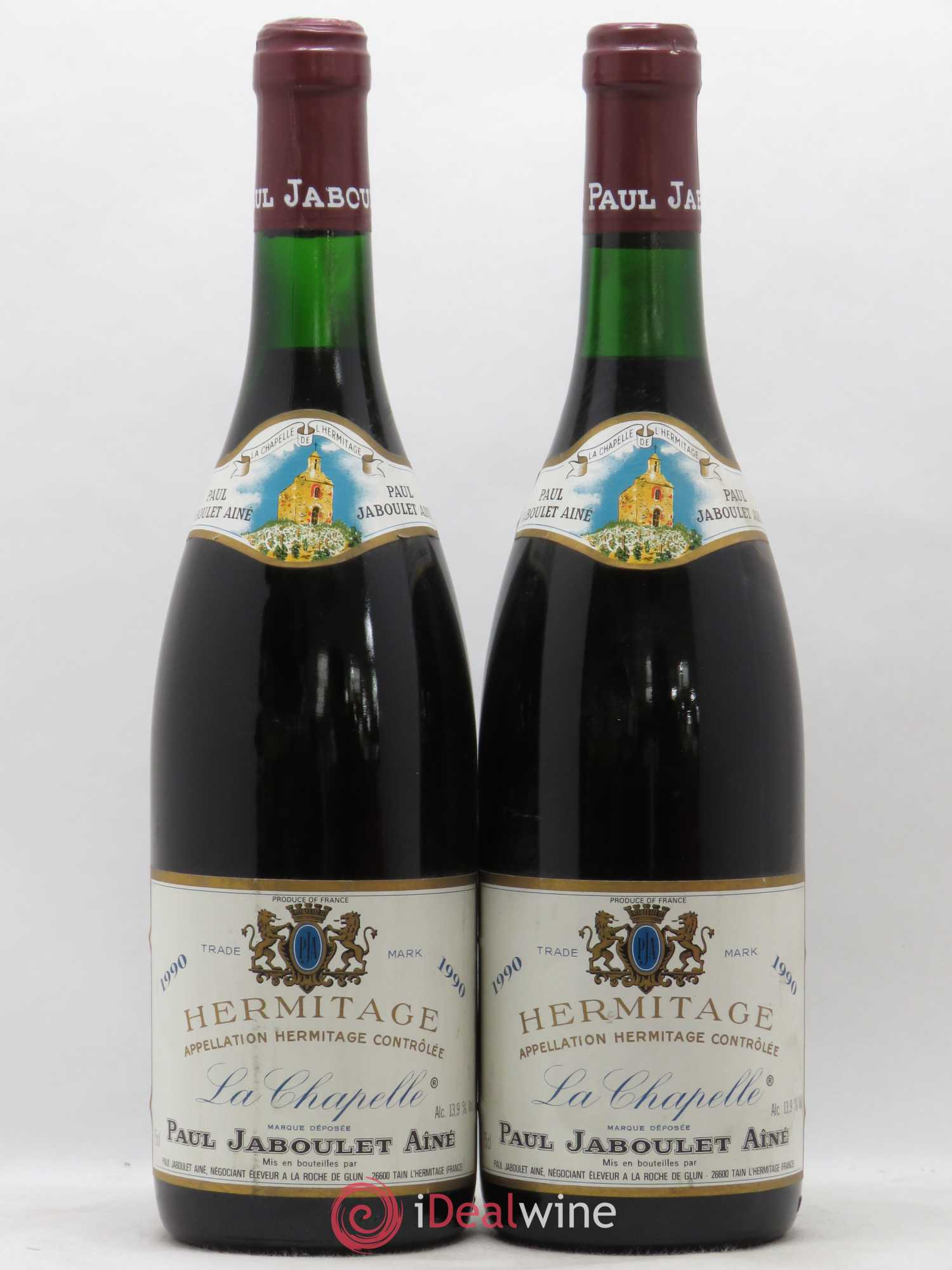 Hermitage La Chapelle Paul Jaboulet Ainé 1990 - Lot de 2 bouteilles - 0