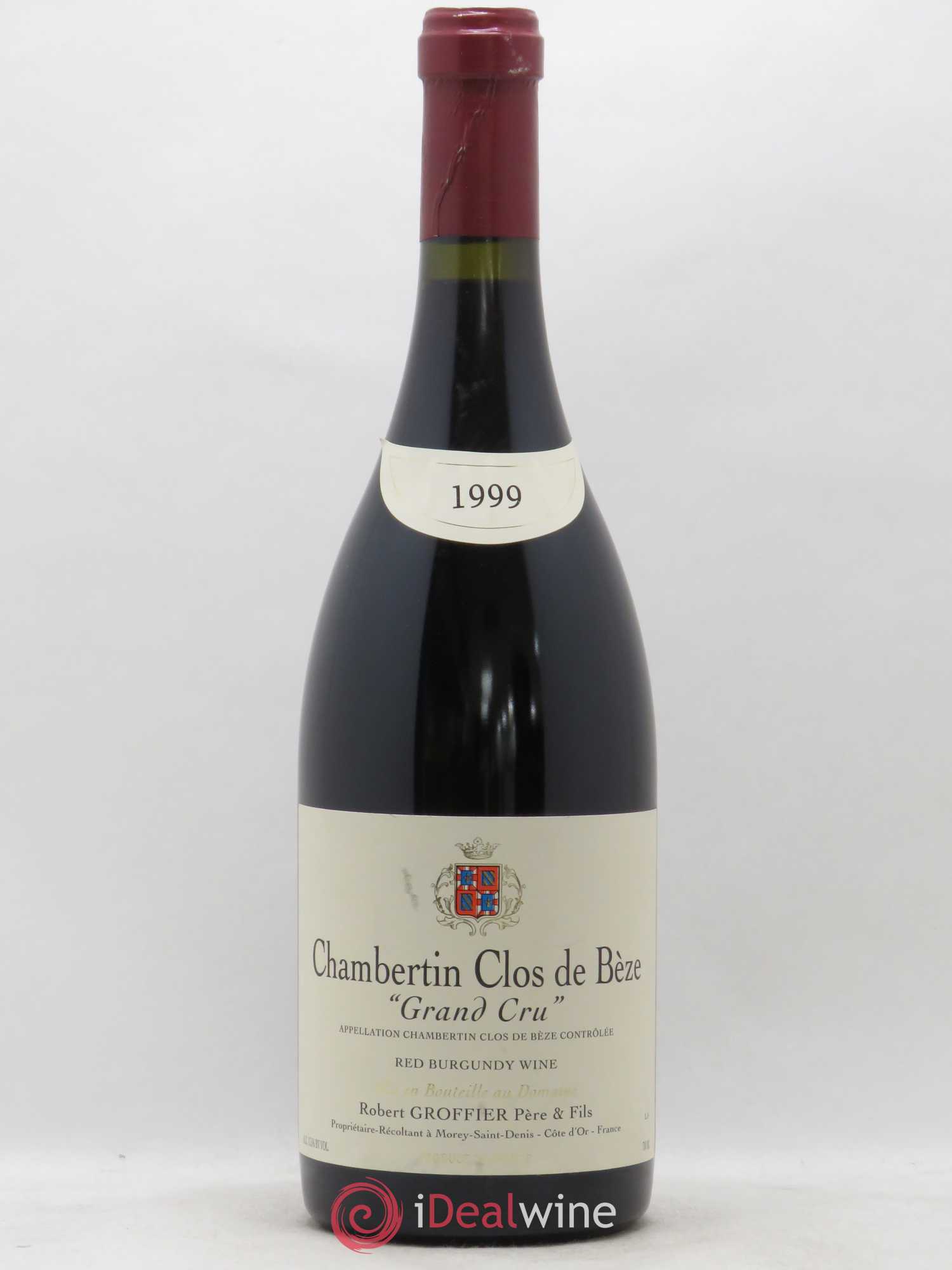 Chambertin Clos de Bèze Grand Cru Robert Groffier Père & Fils (Domaine) 1999 - Lot de 1 bouteille - 0
