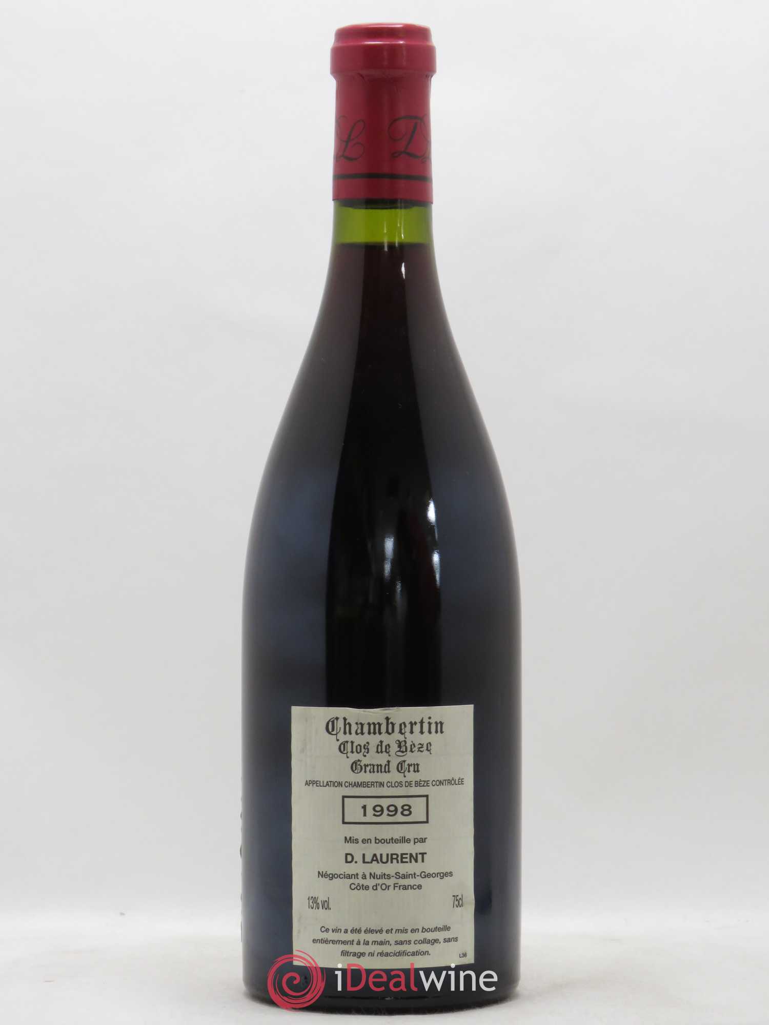 Chambertin Clos de Bèze Grand Cru Grande cuvée Vieilles vignes Dominique Laurent 1998 - Lot de 1 bouteille - 1