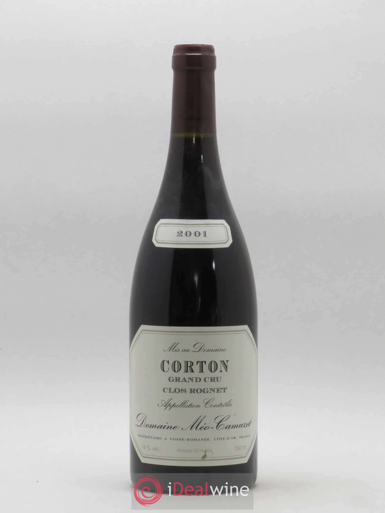 Corton Grand Cru Clos Rognet Méo-Camuzet (Domaine) 2001 - Lot de 1 bouteille - 0