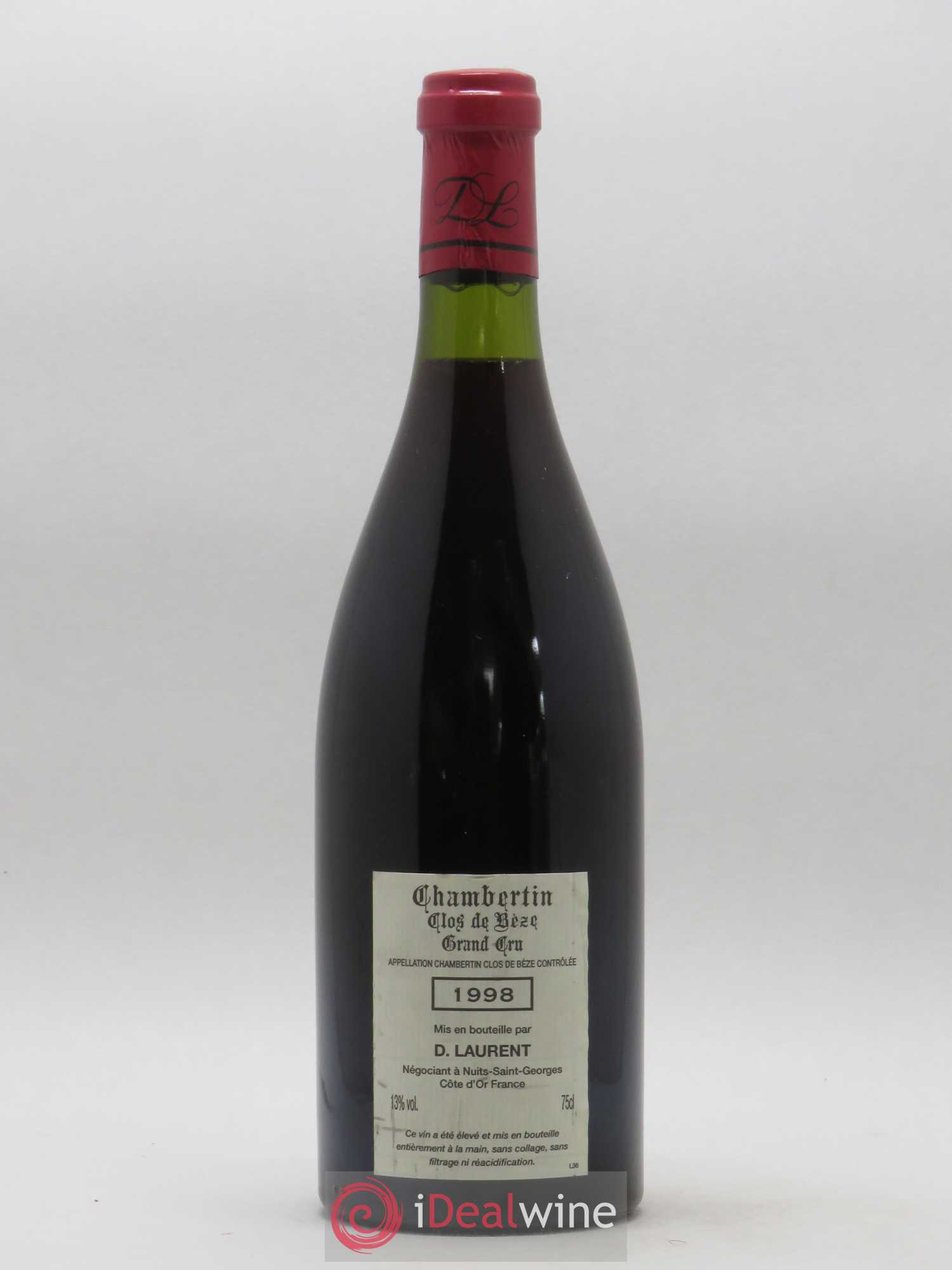 Chambertin Clos de Bèze Grand Cru Grande cuvée Vieilles vignes Dominique Laurent 1998 - Lot de 1 bouteille - 1