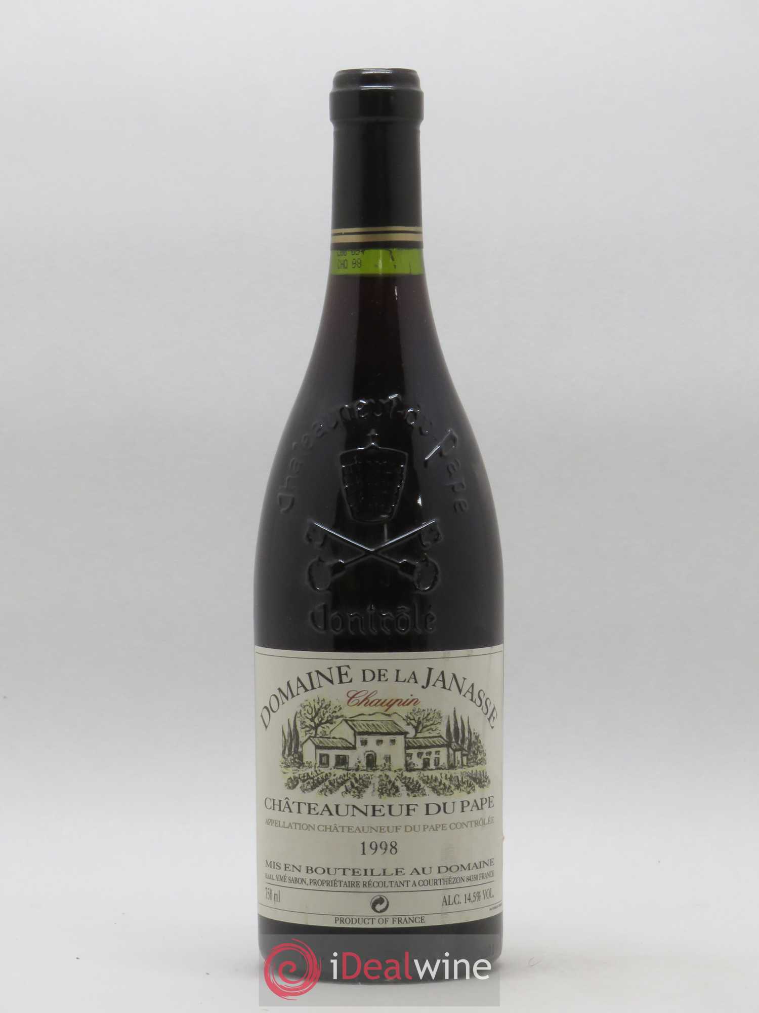 Châteauneuf-du-Pape Cuvée Chaupin La Janasse (Domaine de) 1998 - Lot de 1 bouteille - 0