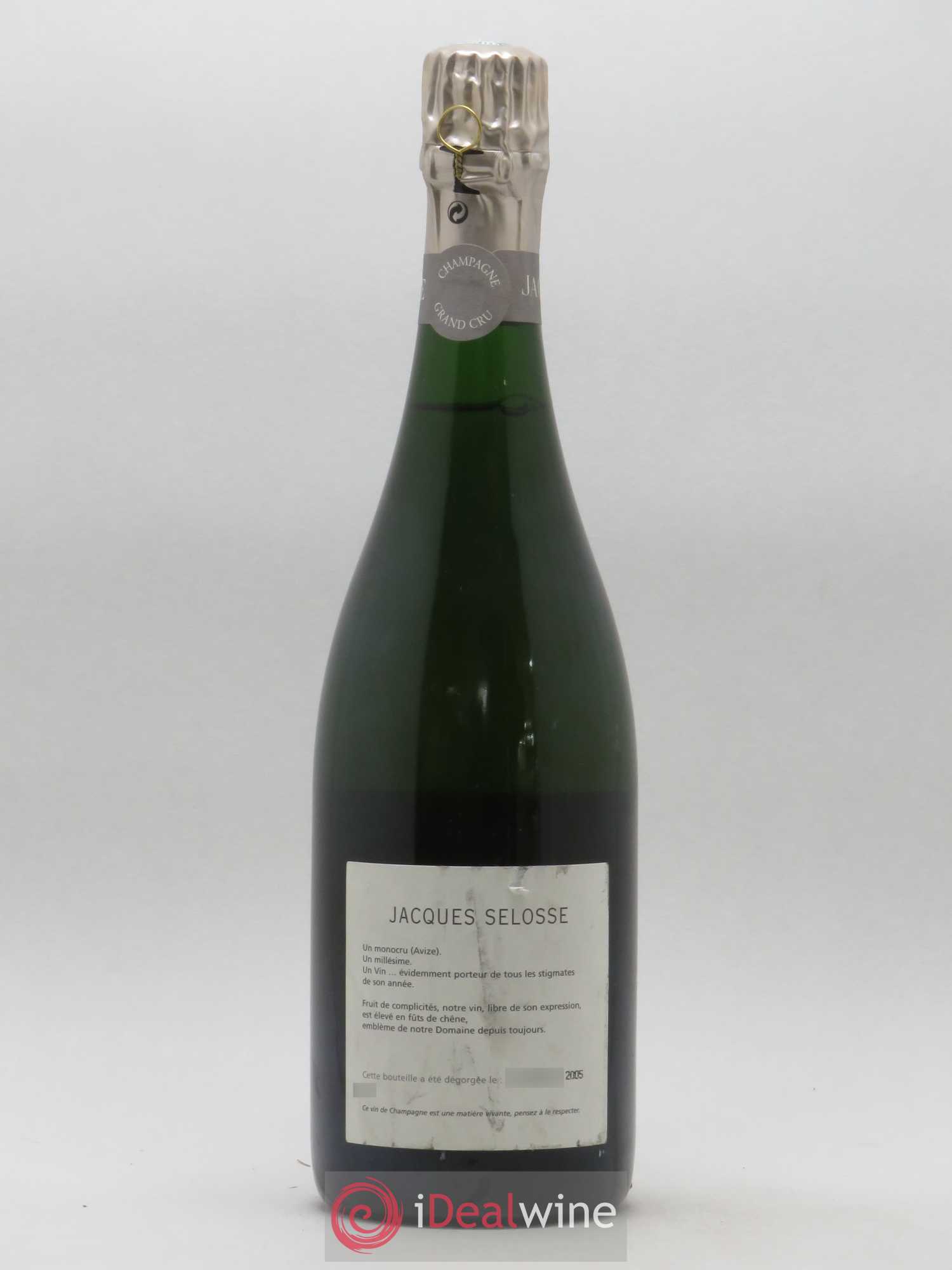 Blanc de Blancs Grand Cru Extra-Brut Jacques Selosse 1996 - Lot de 1 bouteille - 1