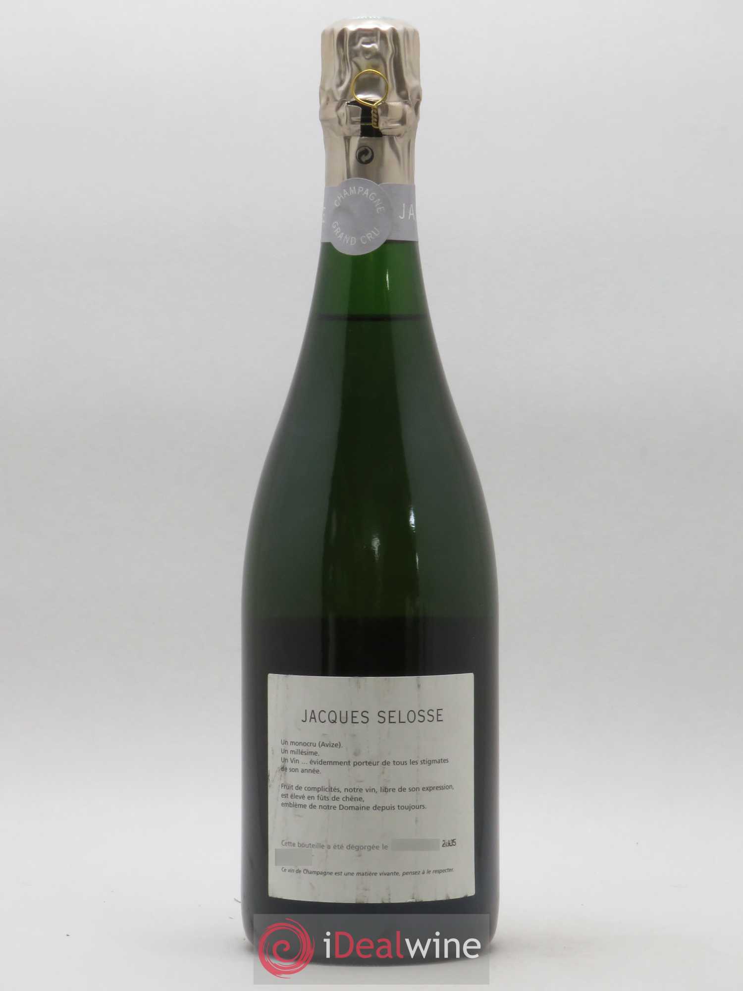 Blanc de Blancs Grand Cru Extra-Brut Jacques Selosse 1996 - Lot de 1 bouteille - 1