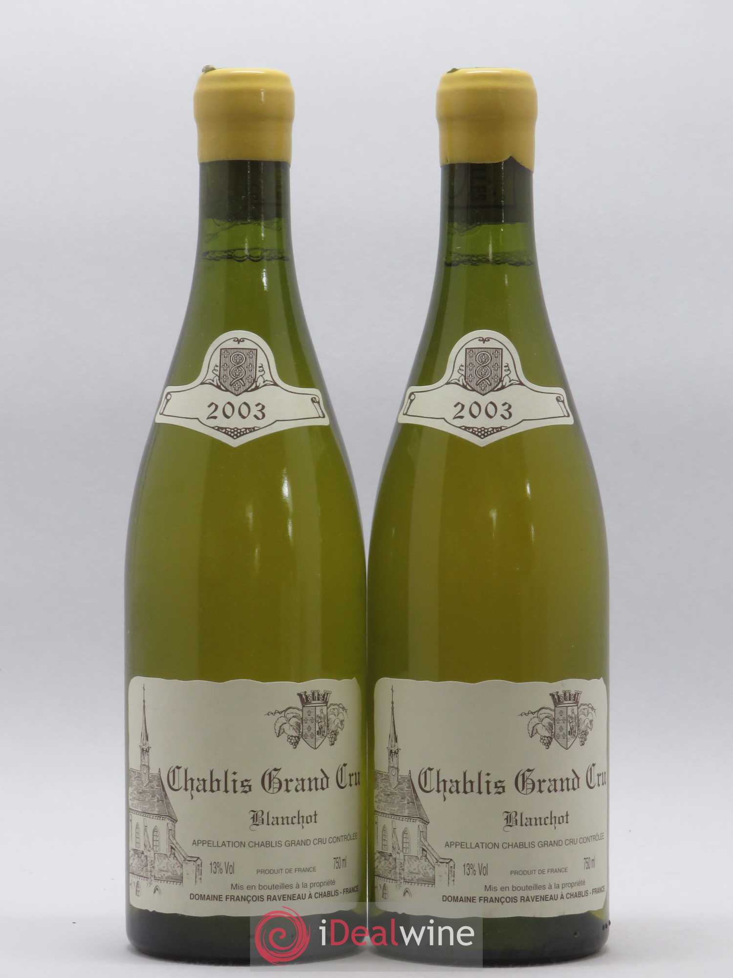 Chablis Grand Cru Blanchot Raveneau (Domaine) 2003 - Lot de 2 bouteilles - 0