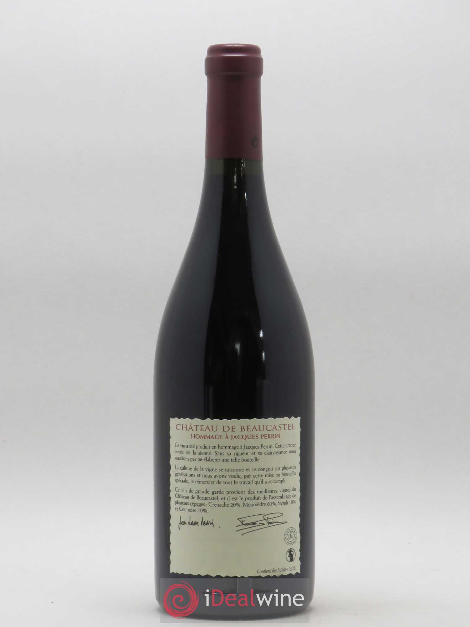 Châteauneuf-du-Pape Château de Beaucastel Hommage à Jacques Perrin Famille Perrin 2005 - Lot de 1 bouteille - 1