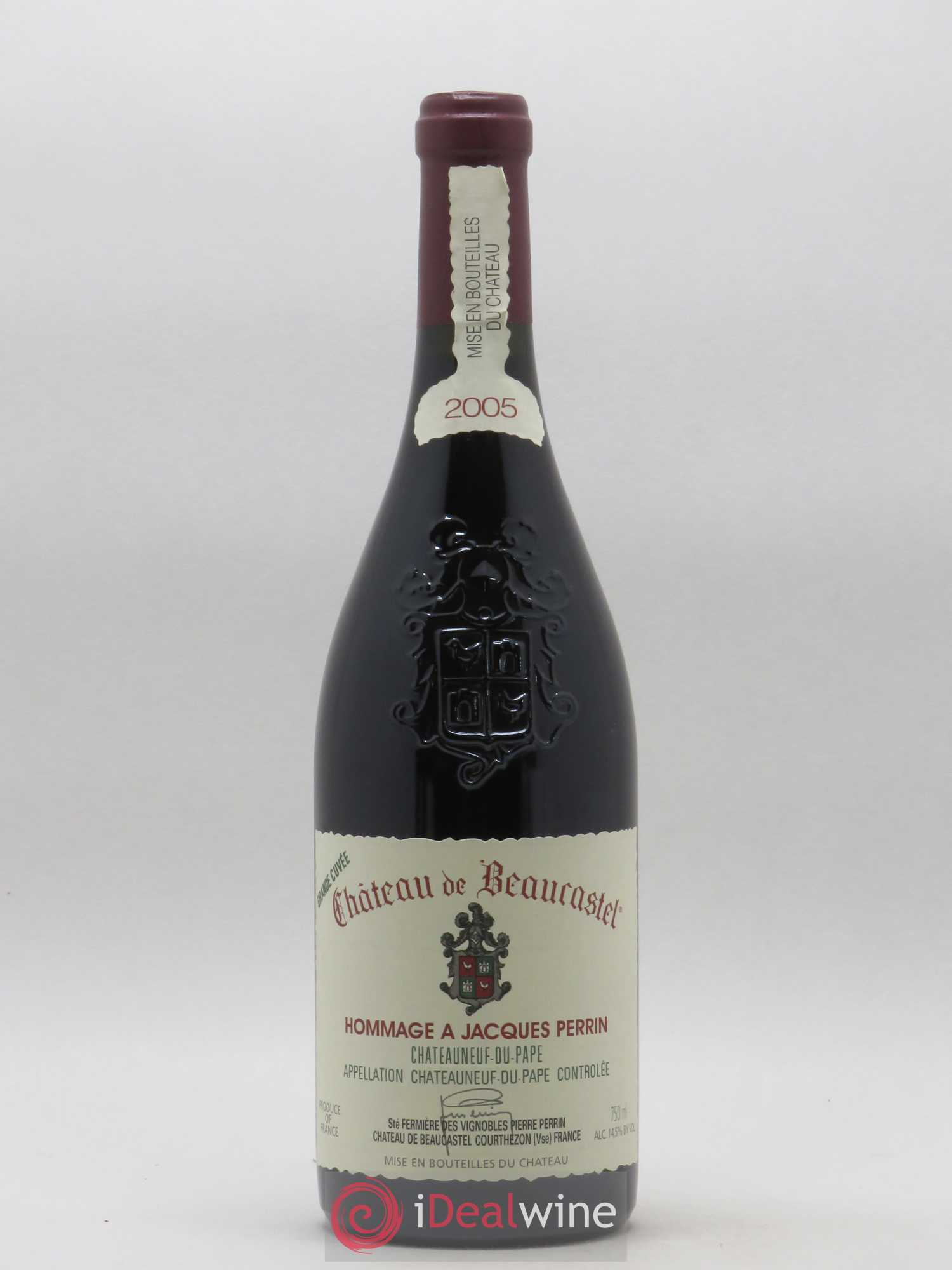 Châteauneuf-du-Pape Château de Beaucastel Hommage à Jacques Perrin Famille Perrin 2005 - Lot de 1 bouteille - 0