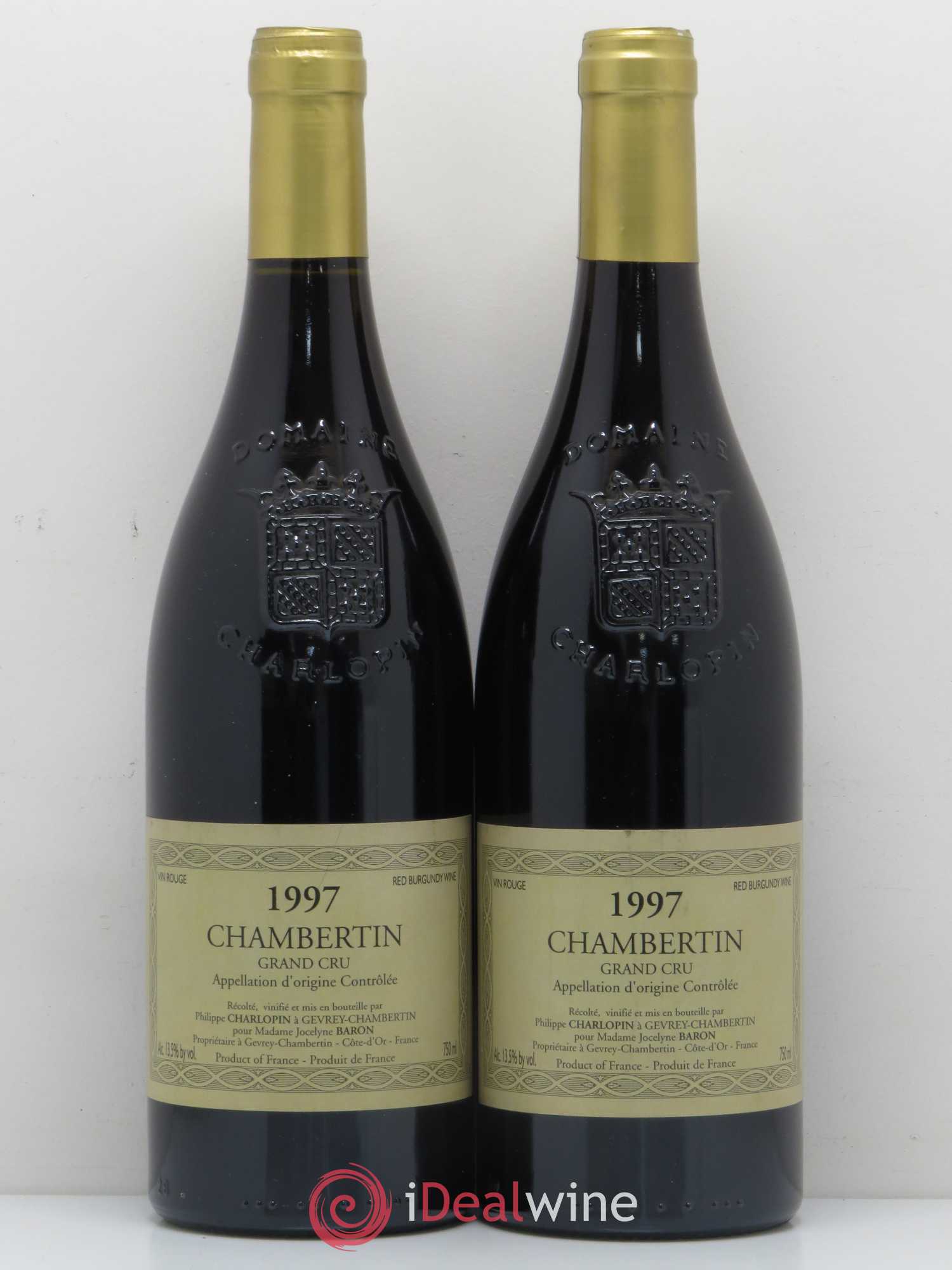 Chambertin Grand Cru Charlopin 1997 - Lot de 2 bouteilles - 0