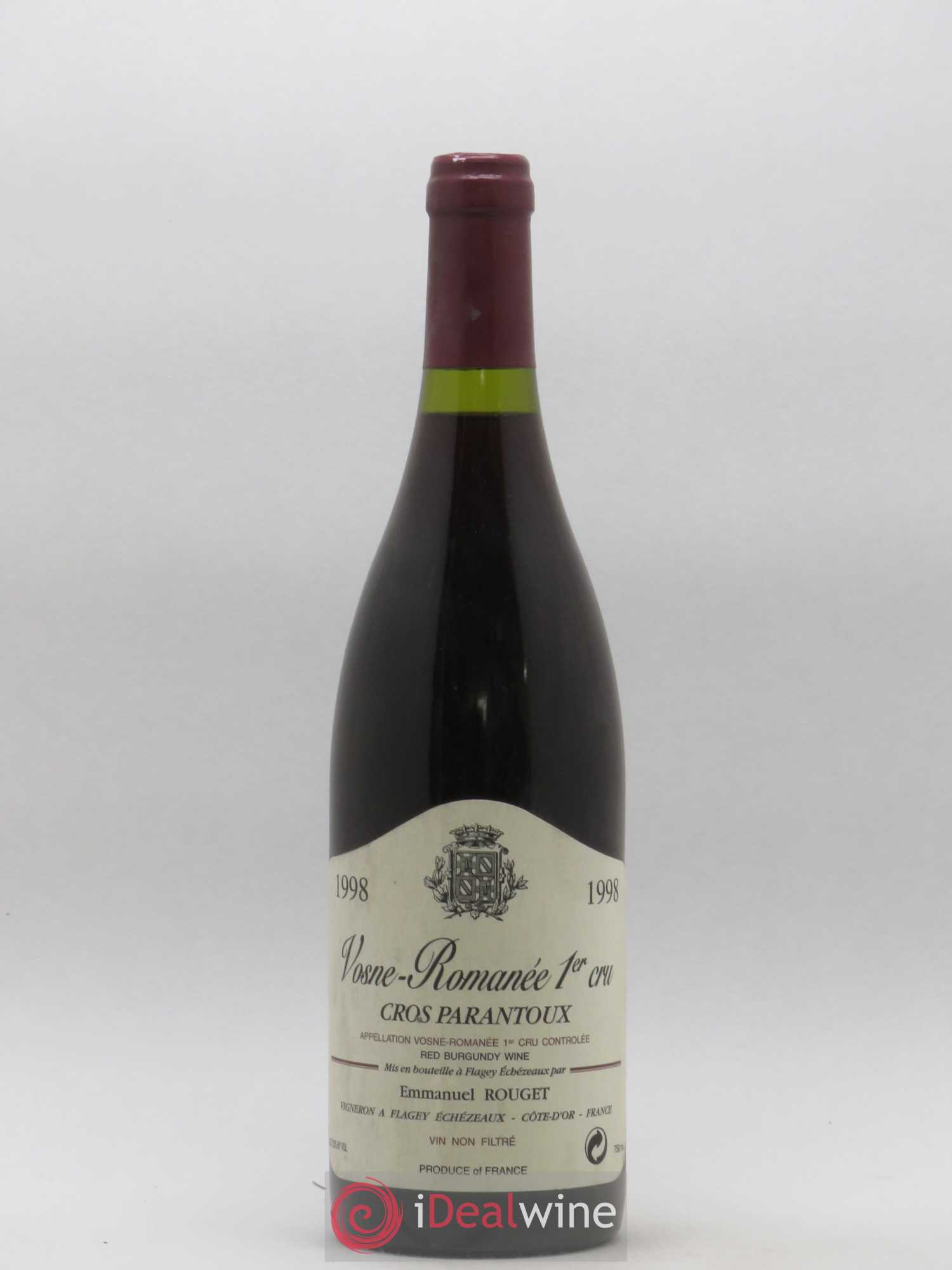 Vosne-Romanée 1er Cru Cros Parantoux Emmanuel Rouget 1998 - Lot de 1 bouteille - 0
