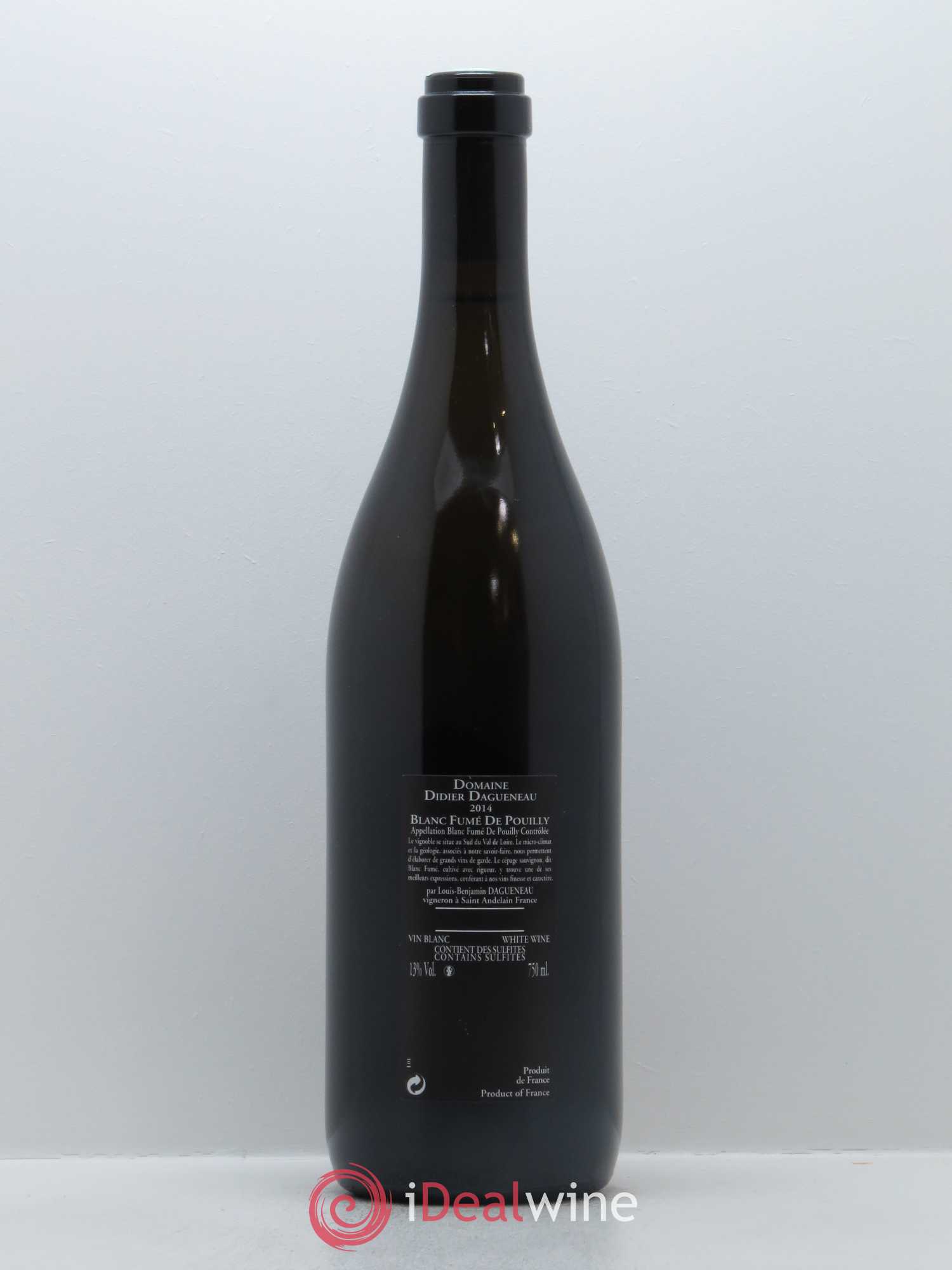 Vin de France (anciennement Pouilly-Fumé) Silex Dagueneau (Domaine Didier - Louis-Benjamin) 2014 - Lot de 1 bouteille - 1
