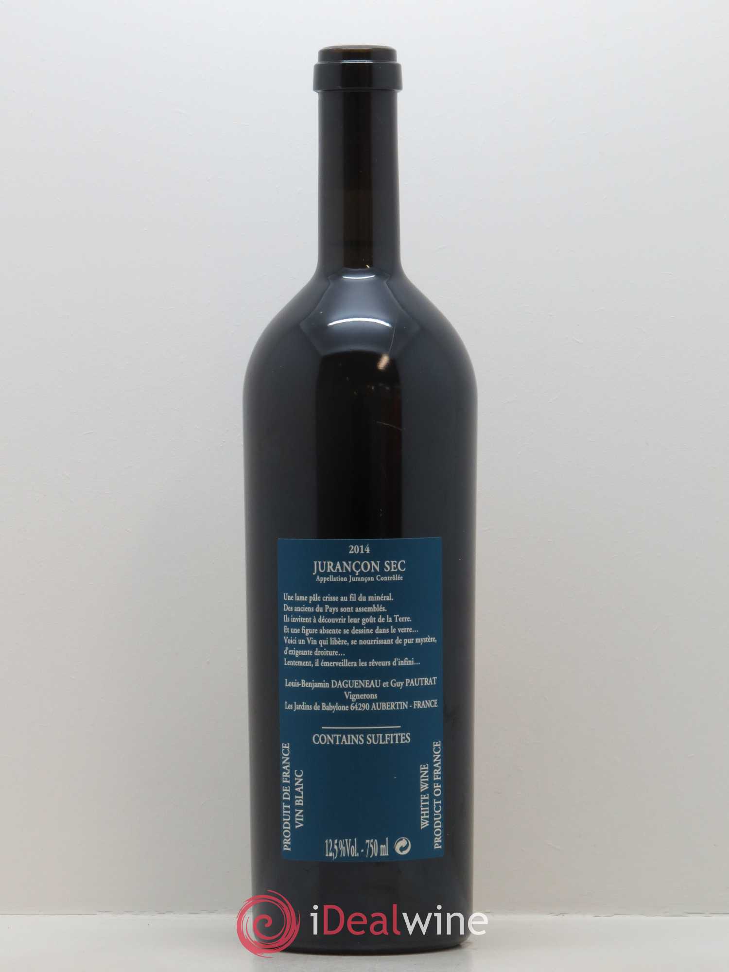 Vin de France(anciennement Jurançon) Les Jardins de Babylone Sec Didier Dagueneau 2014 - Lot de 1 bouteille - 1