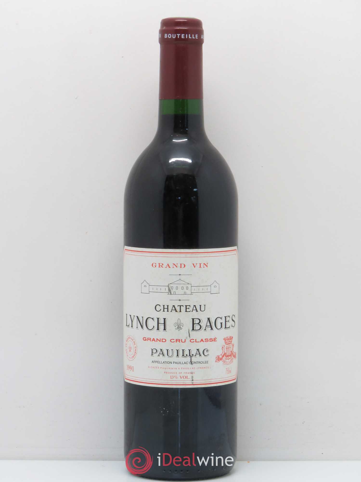 Château Lynch Bages 5ème Grand Cru Classé 1991 - Lot de 1 bouteille - 0