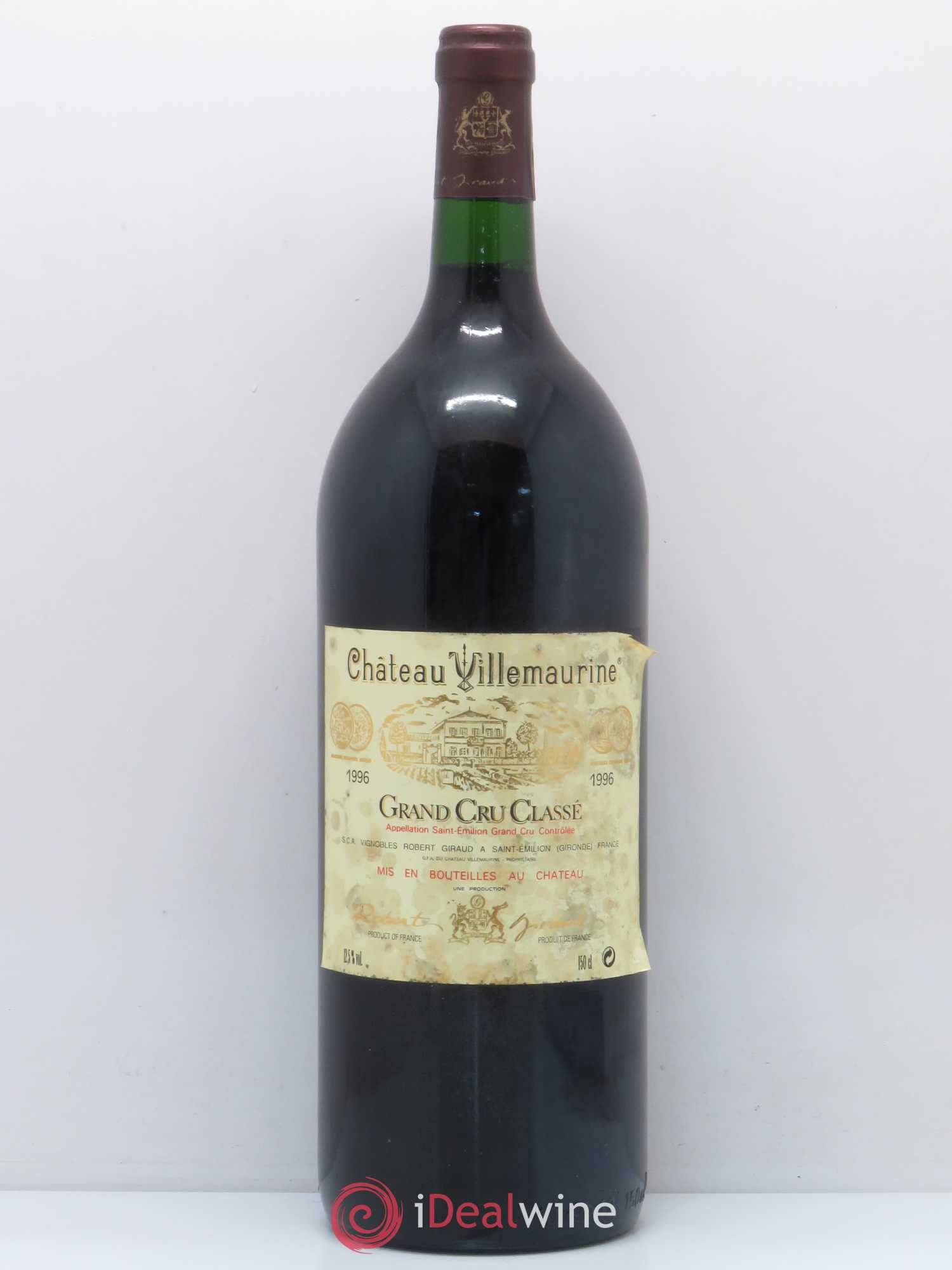 Château Villemaurine Grand Cru Classé 1996 - Lot de 1 magnum - 0